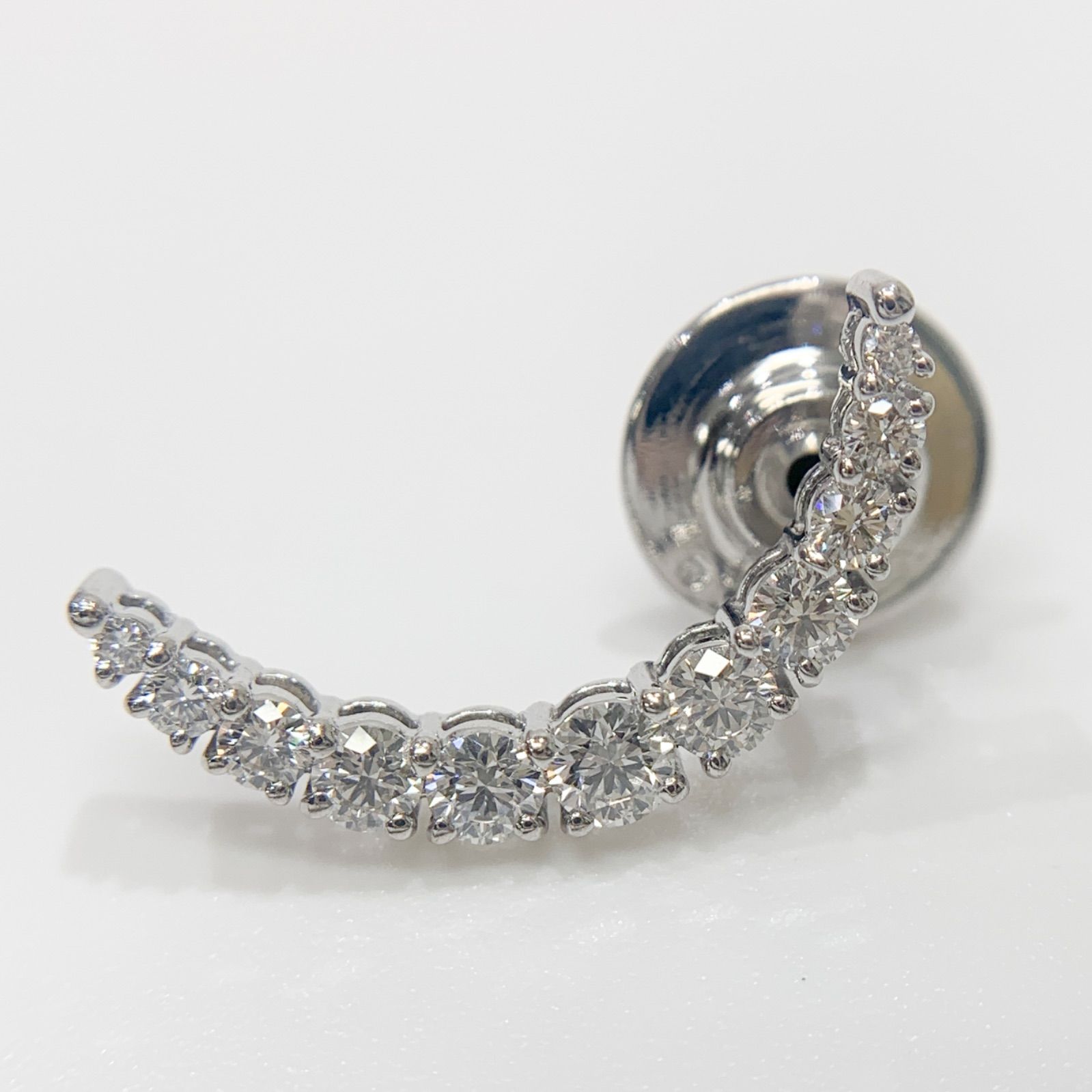最安値挑戦 ミキモト MIKIMOTO ブローチ 三日月 K18YG ダイヤモンド