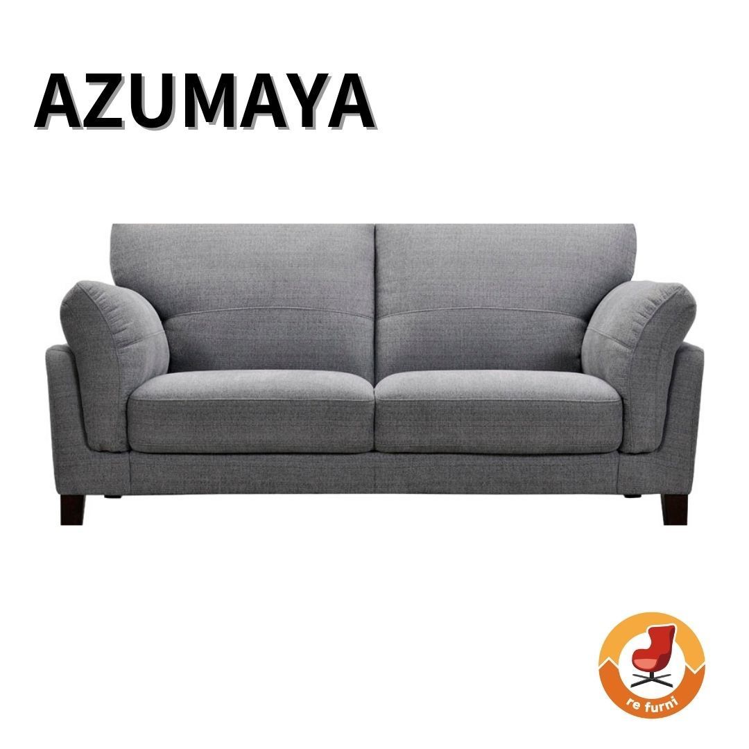 【新品未使用】AZUMAYA 東谷 アルタイル WE-150LGY ソファ ボリュームソファ ファブリック ワイドラブ くつろぎ ウレタンフォーム 木脚 グレー カジュアル リビング ボリュームクッション 北欧