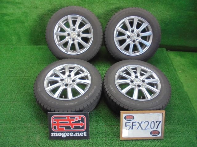 5FX207 CCC 送料無料 165/70R14 トーヨータイヤ OBSERVE GARIT GIZ スタッドレスタイヤ+アルミホイール4本セット 2022年製