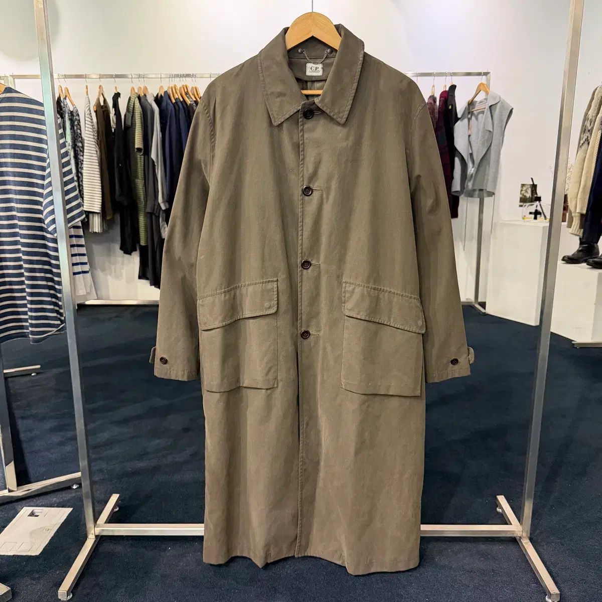 95 90s C.P. COMPANY シーピーカンパニー シングル ステンカラーコート