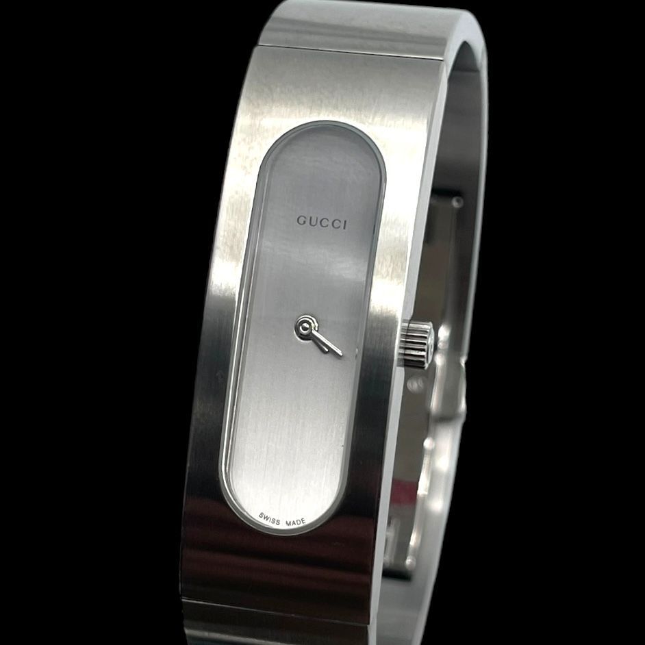 美品 新品電池 稼働品 GUCCI グッチ レディース腕時計 バングル