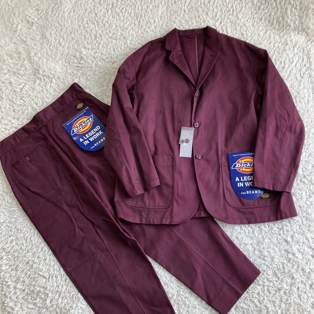 新品！訳あり　Dickies × TRIPSTER ディッキーズ　トリップスター　セットアップ　ボルドー　サイズL