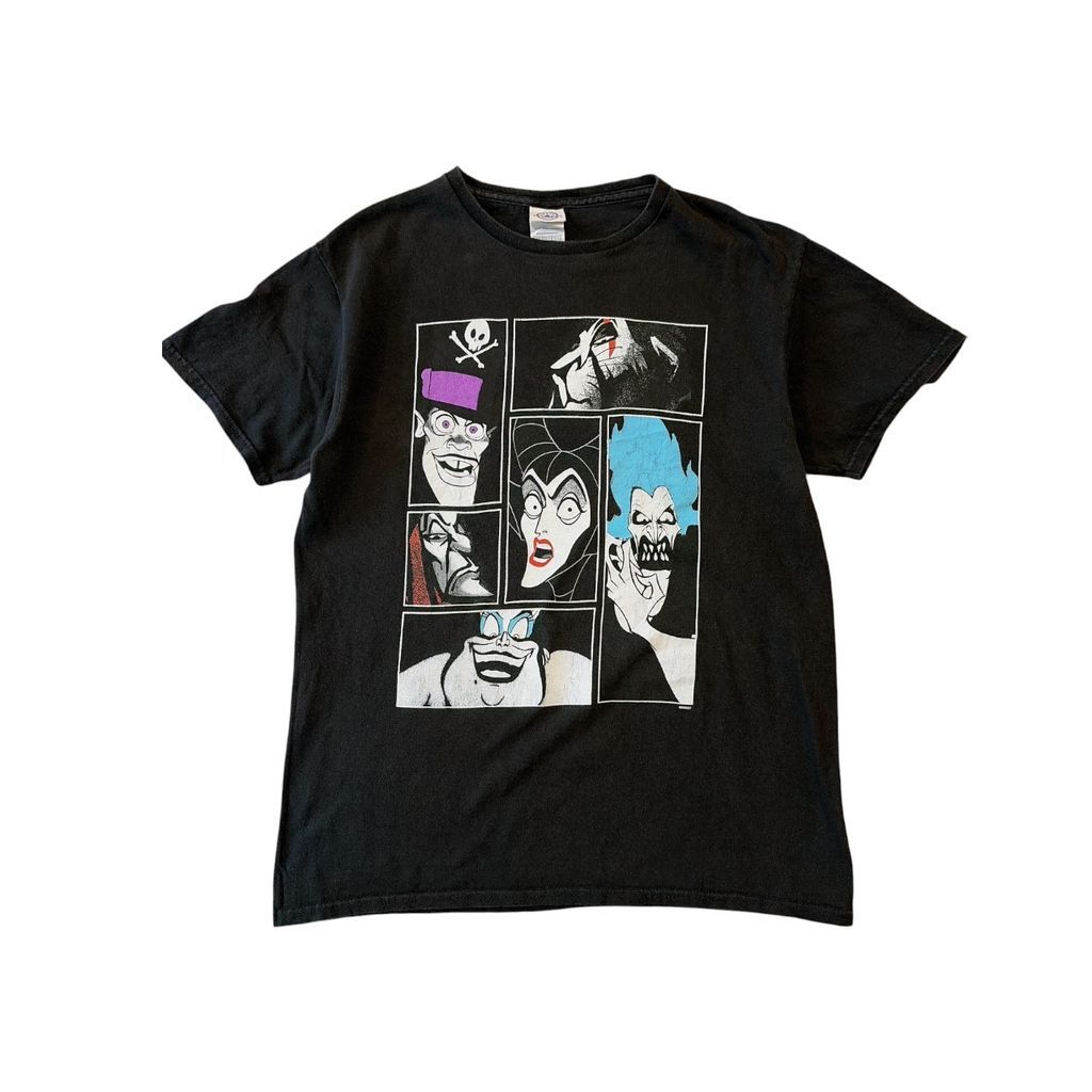 Disney ヴィランズ Tシャツ ブラック M ディズニー マレフィセント アースラ キャラT　ムービーT