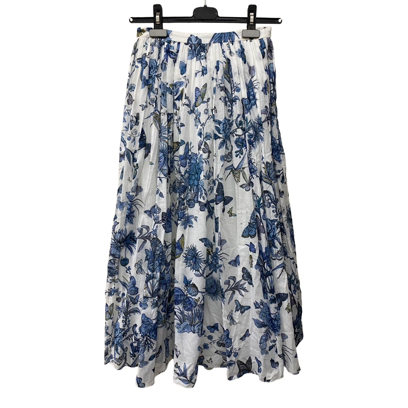 クリスチャンディオール　Christian Dior　フレアスカート　トワル ドゥ ジュイ メキシコ Toile de Jouy Mexico　ナイトブルー　コットン　 411J33A3675　＃36サイズ