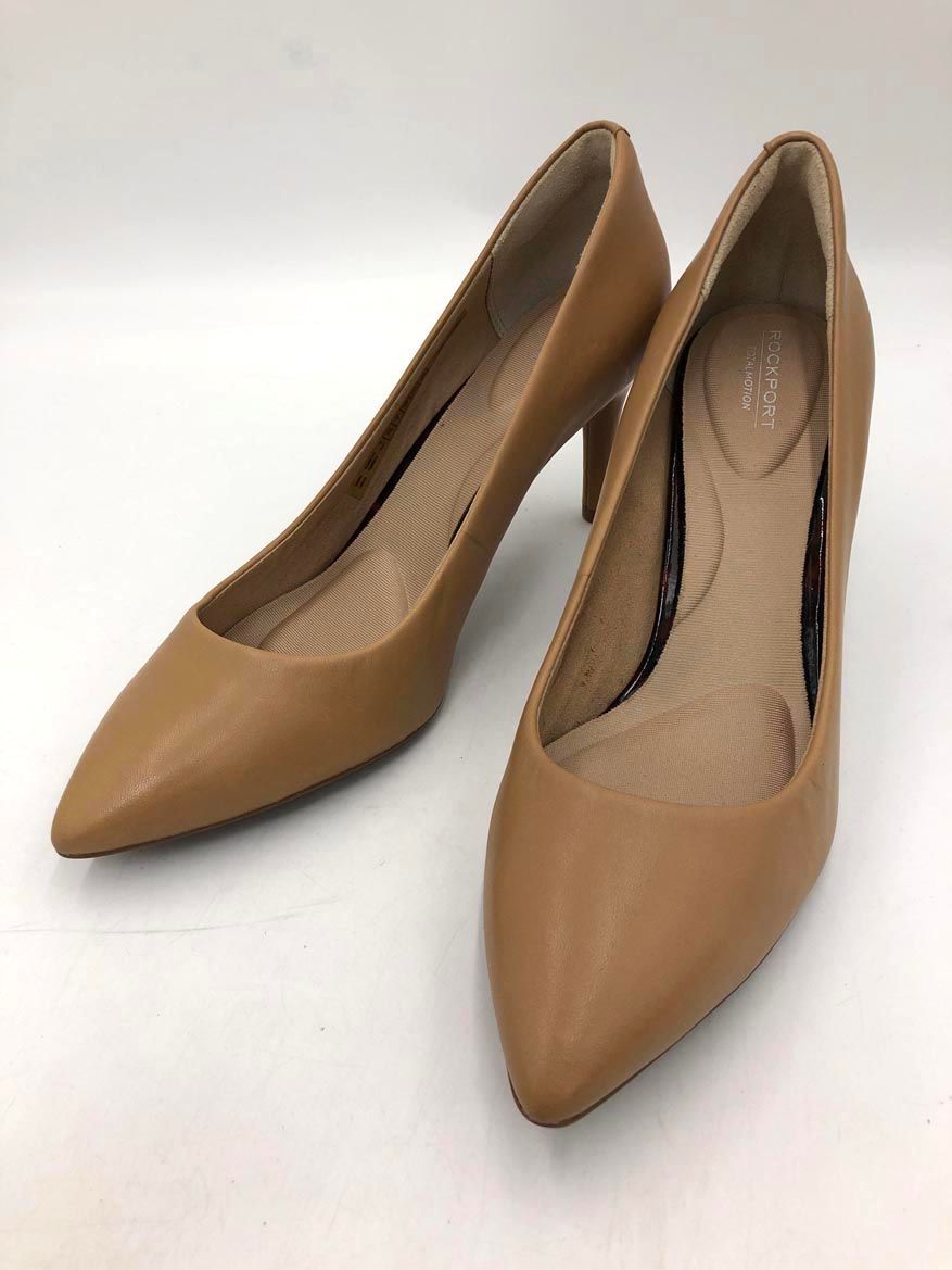 rockport ロックポート トータルモーション レザー ポインテッドトゥ パンプス size24.5cm/ベージュ ■■◎レディース