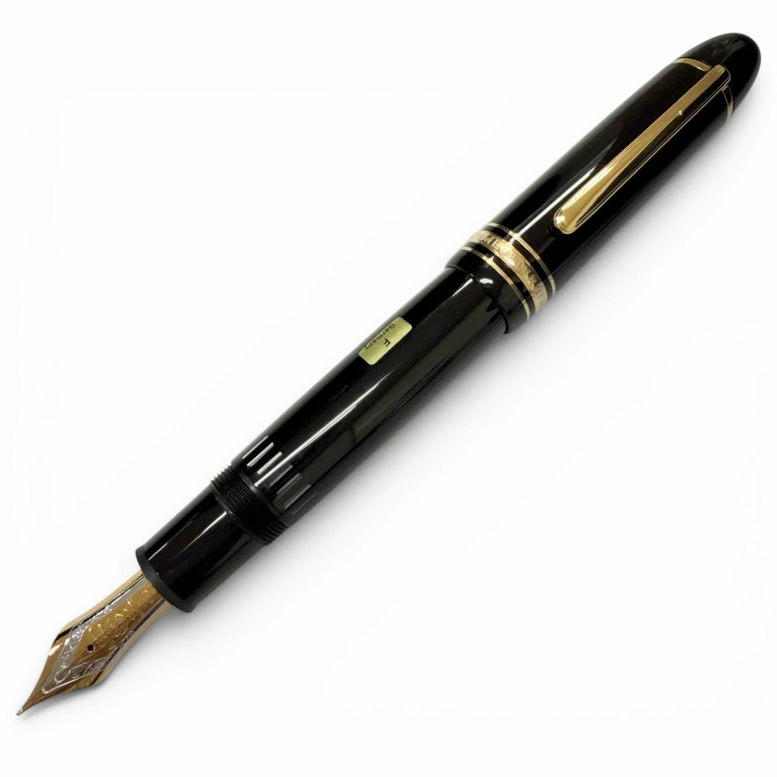 未使用品□MONTBLANC モンブラン マイスターシュテュック 149 ペン先18K Fニブ キャップ式 万年筆 ブラック ゴールド ドイツ製 メンズ 箱付き