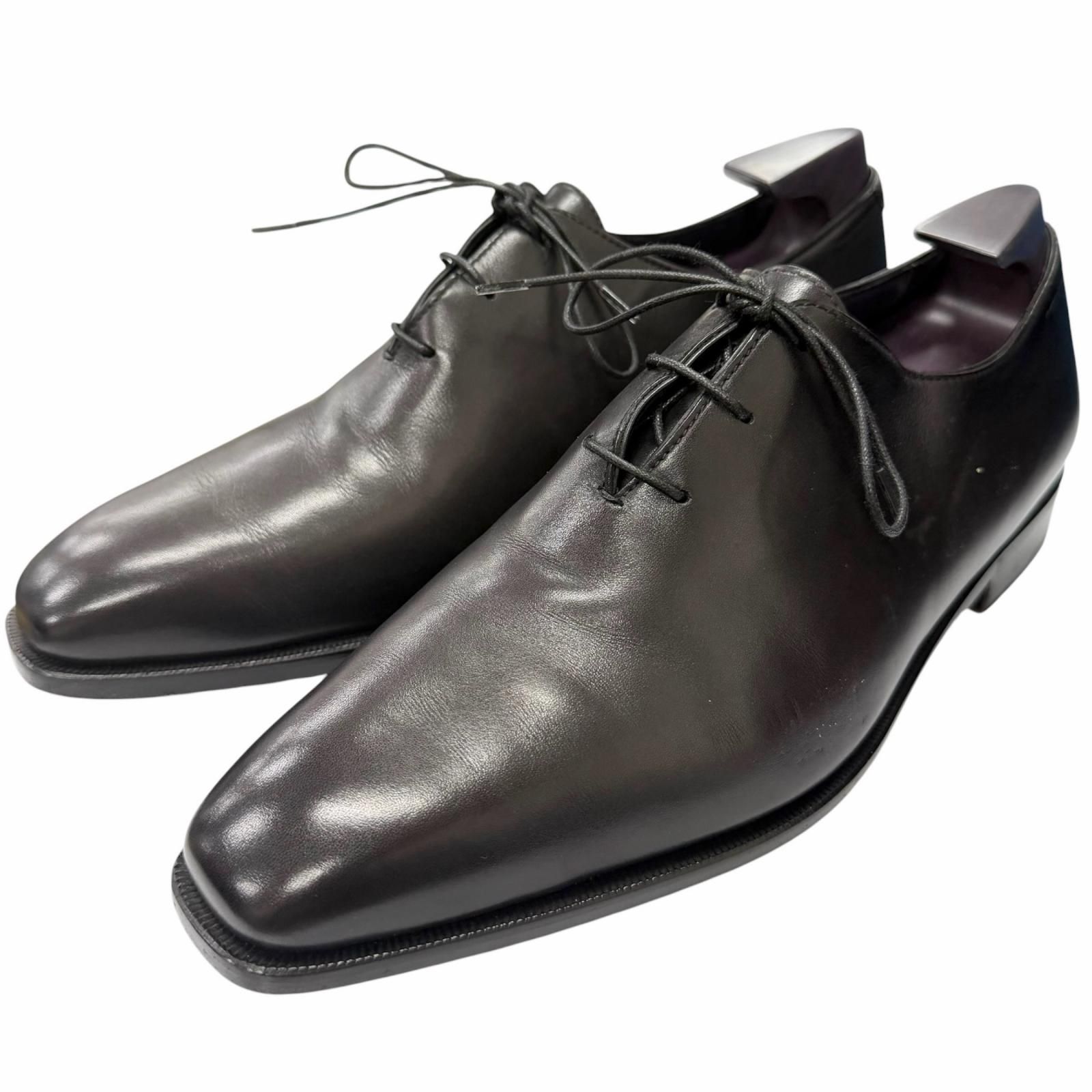 美品□Berluti ベルルッティ 2022年製 アレッサンドロ デムジュール レザー ドレスシューズ nero grigio 6 イタリア製 メンズ 箱・保存袋付き