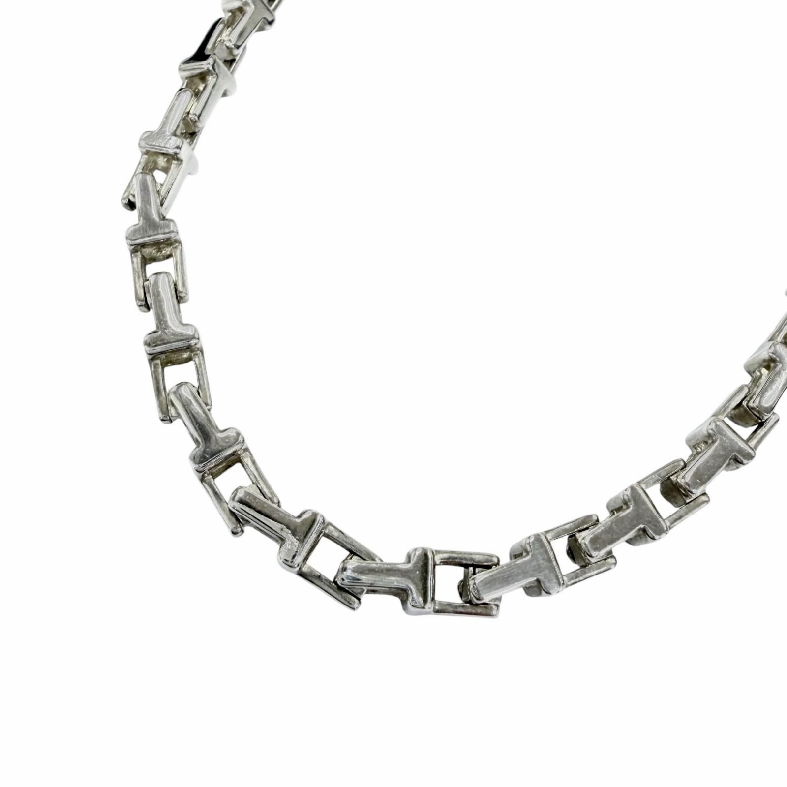 美品☆TIFFANY&Co. ティファニー Tナロー チェーンネックレス 925 ペンダント アクセサリー シルバー 重量38.29g レディース 保存袋付き