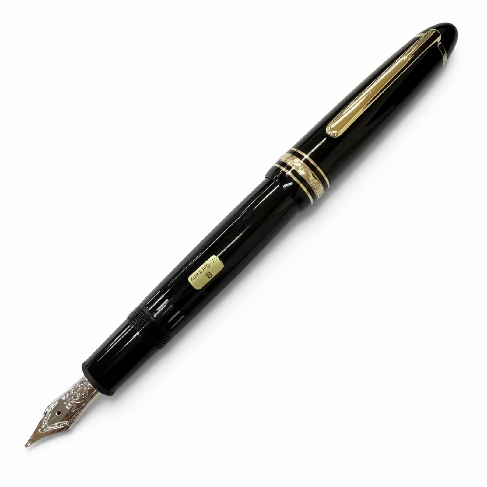 美品□MONTBLANC モンブラン ペン先14K Bニブ 146 マイスターシュテュック キャップ式 万年筆 ブラック ゴールド ドイツ製 メンズ MONTBLANC（モンブラン） マイスターシュテュック クラシック 144