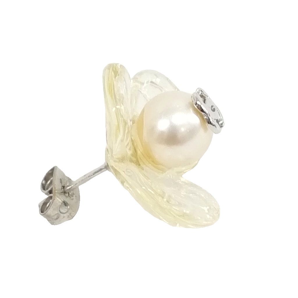 シャネル CHANEL 03P ココマーク フラワーモチーフ ピアス クリア 
