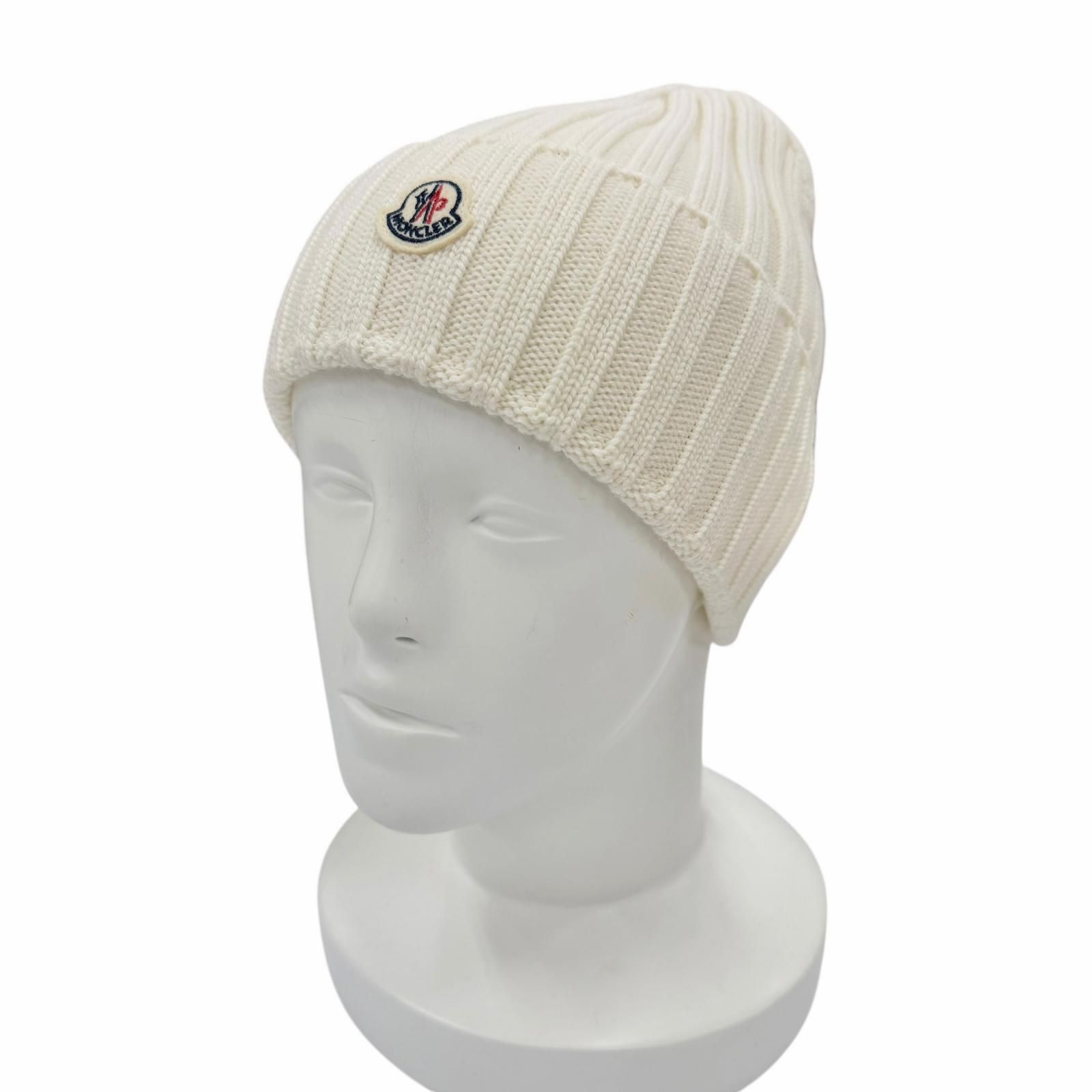 未使用品◇MONCLER モンクレール ウール100％ ロゴワッペン付 ビーニー