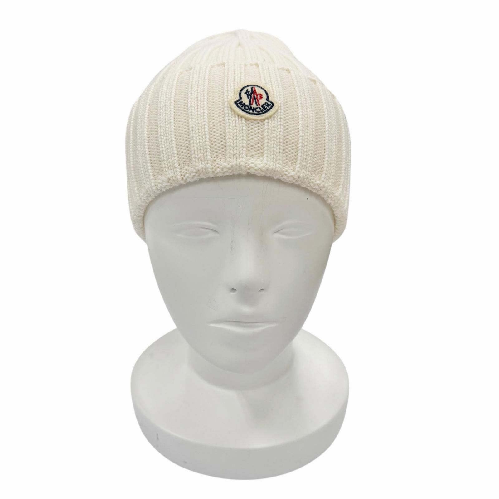 未使用品◇MONCLER モンクレール ウール100％ ロゴワッペン付 ビーニー