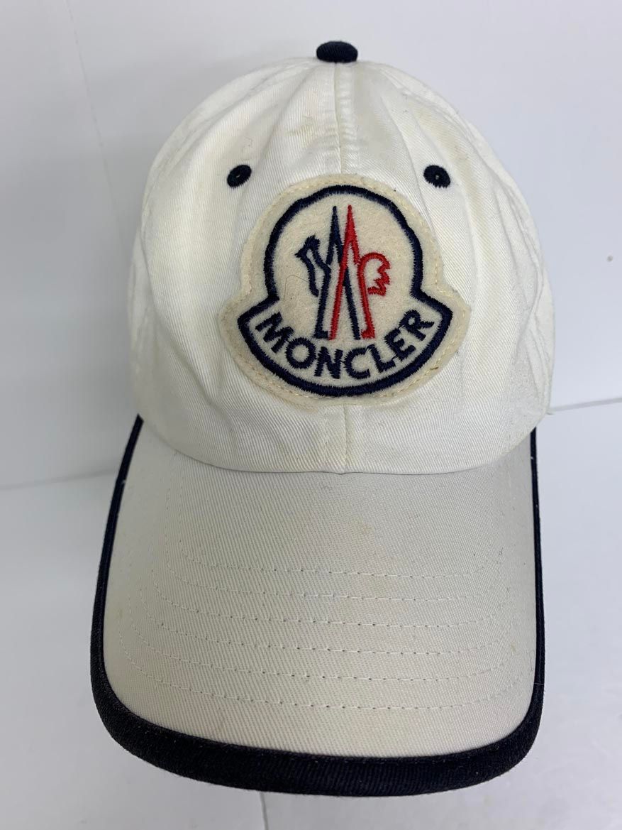 MONCLER モンクレール ロゴ ワッペン キャップ sizeF/白 □□ メンズ