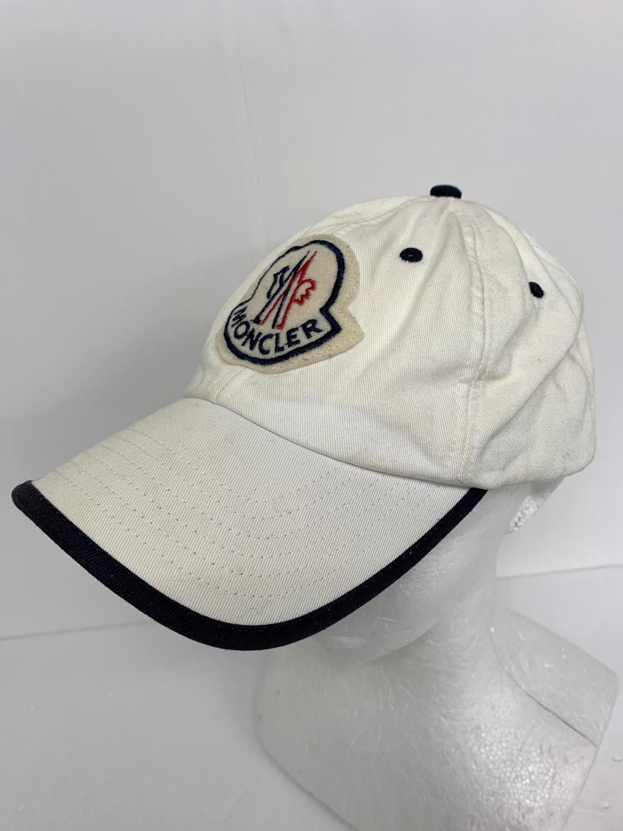 MONCLER モンクレール ロゴ ワッペン キャップ sizeF/白 □□ メンズ