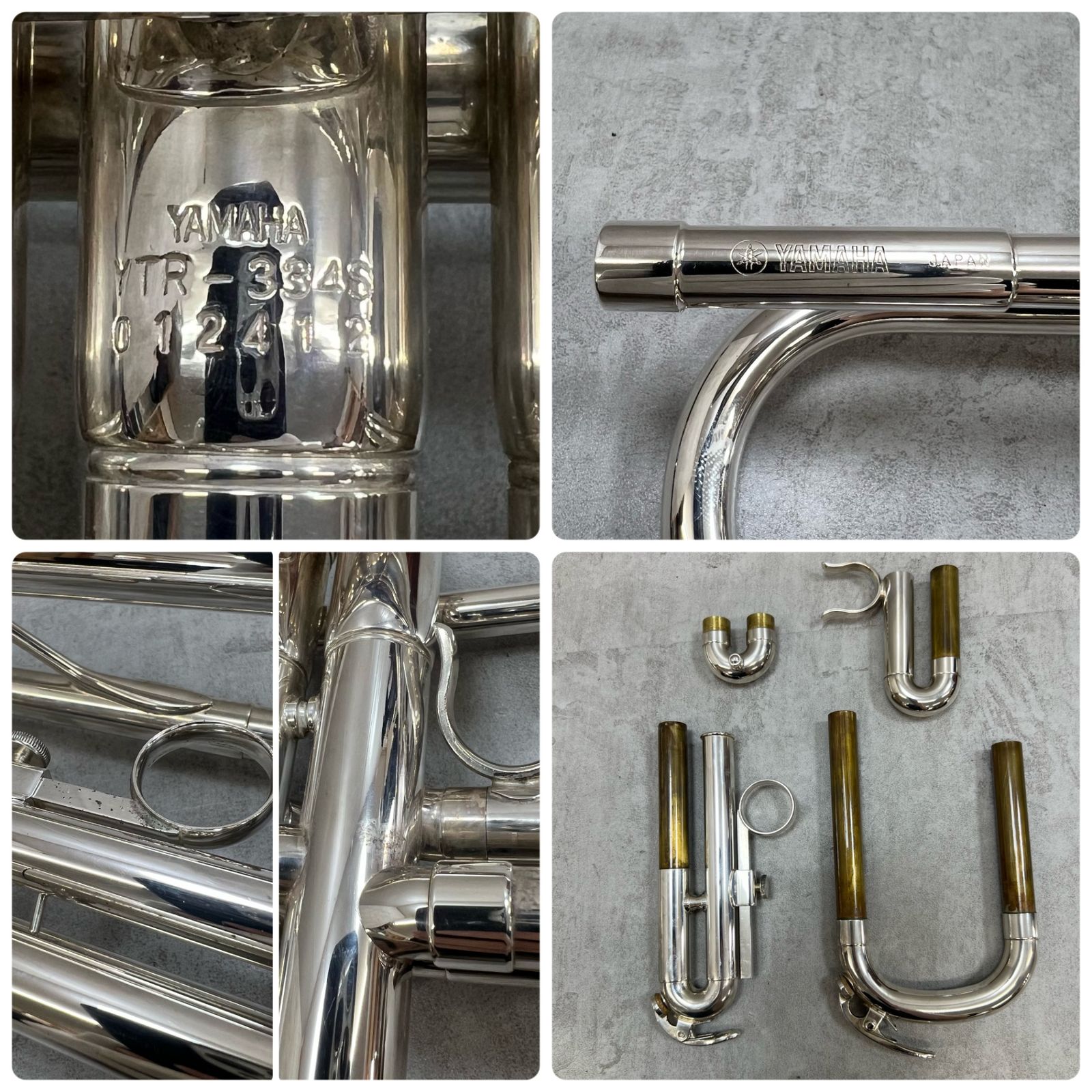 ヤマハ B♭トランペット YTR-334S 銀メッキ めっき シルバー イエロー