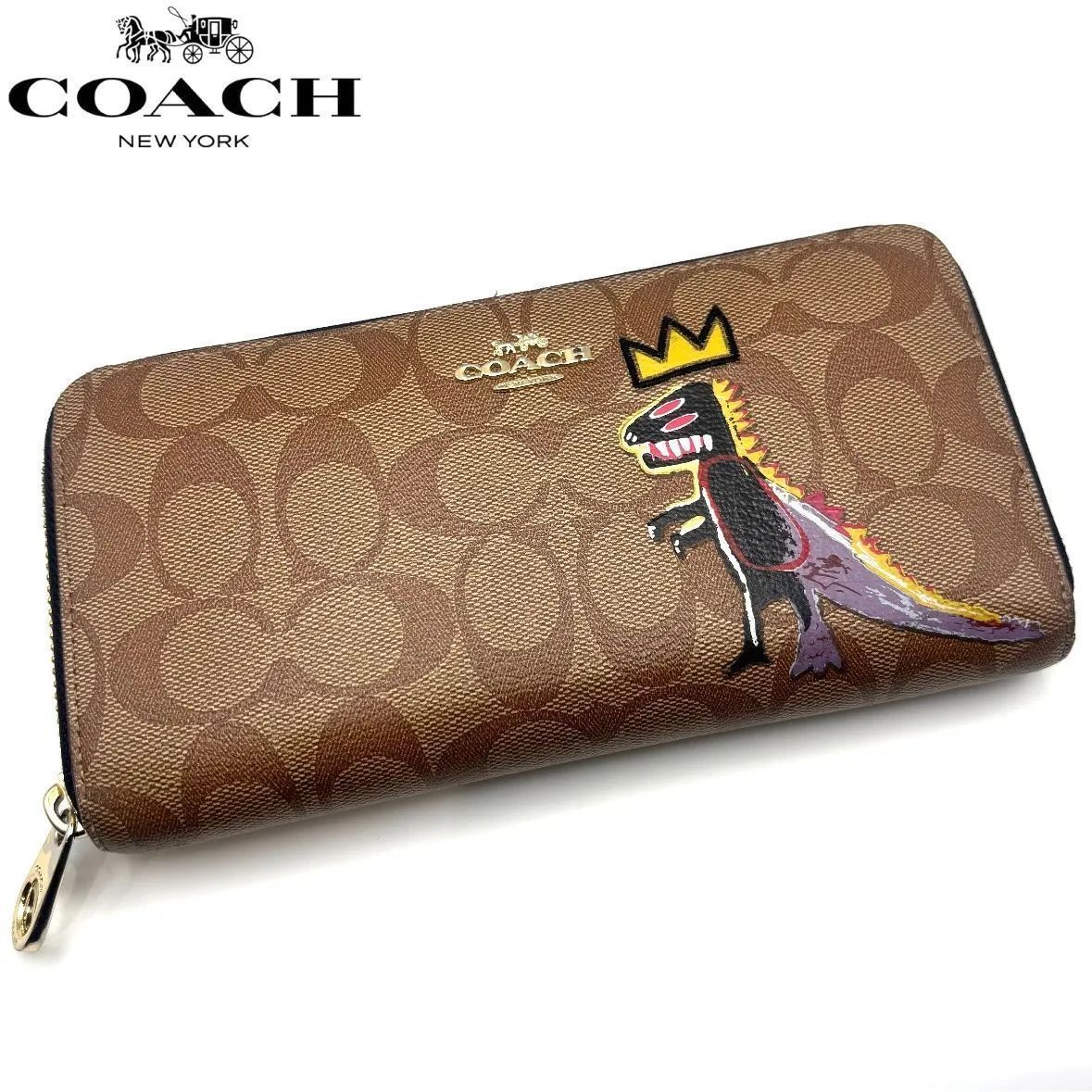 COACH コーチ 長財布F 2181 C5615 PVCシグネチャー バスキア コラボ