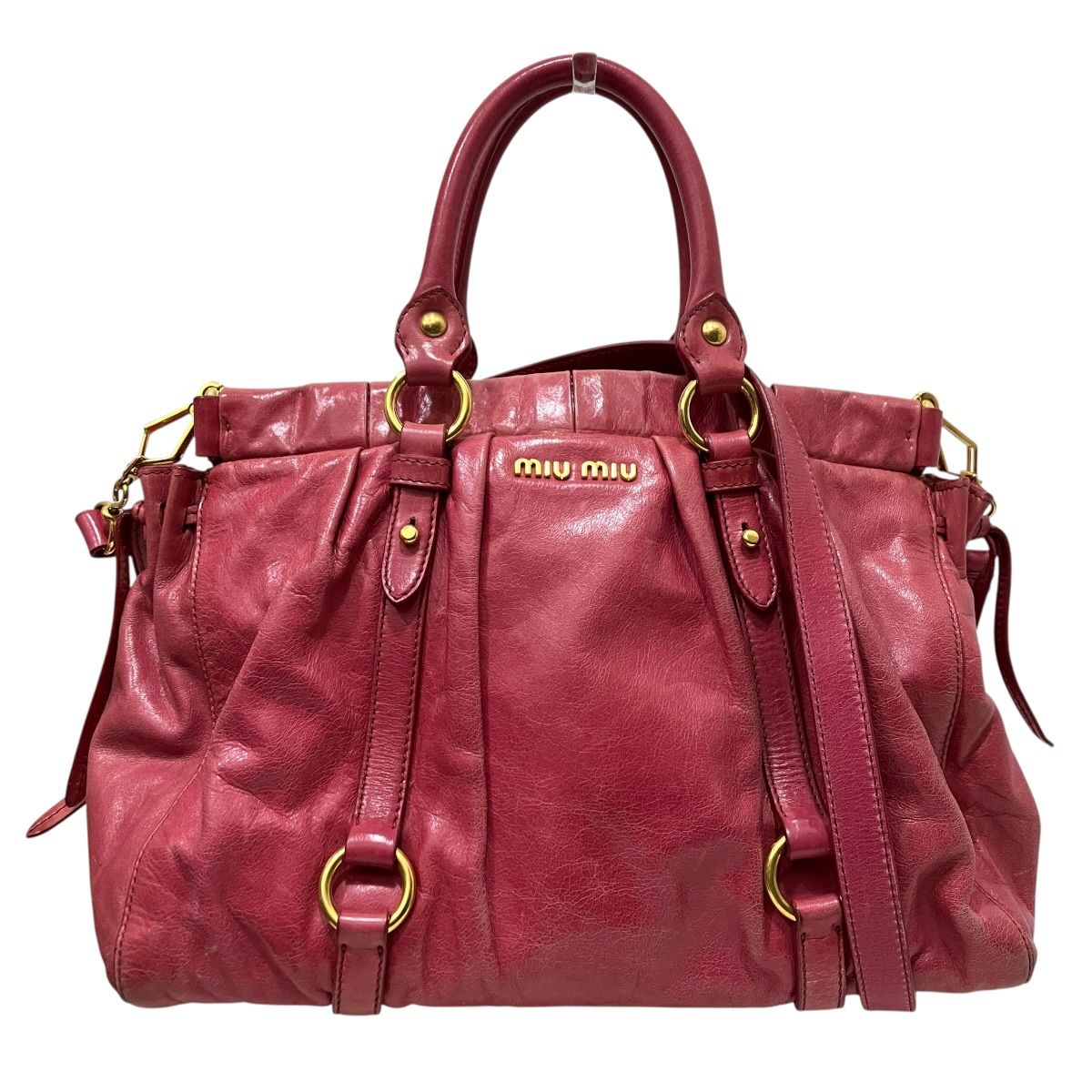 ミュウミュウ MIUMIU ハンドバッグ レザー レディース - メルカリ