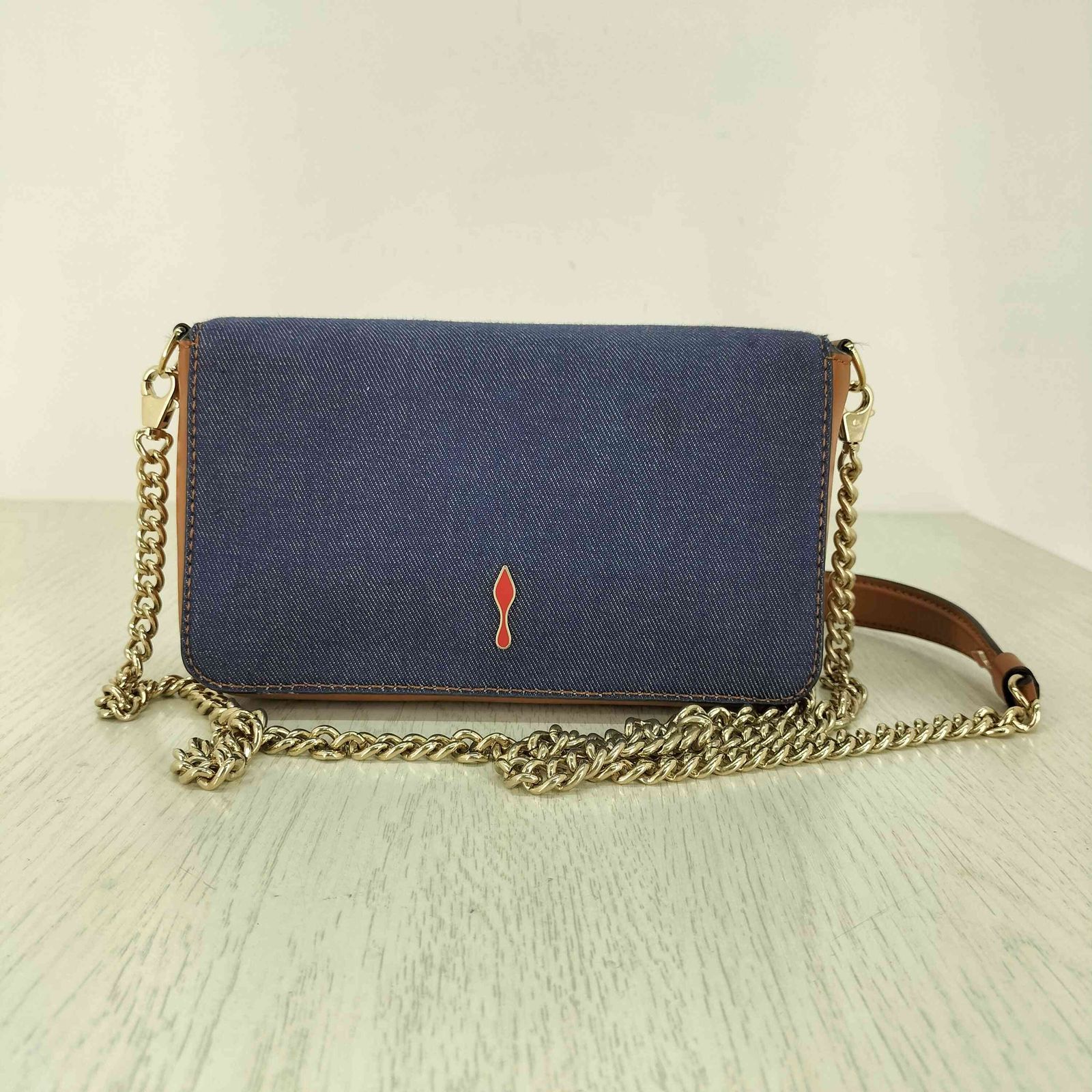 クリスチャンルブタン CHRISTIAN LOUBOUTIN デニム切替 ショルダー 