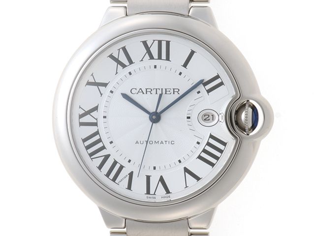 CARTIER カルティエ ウォッチ バロンブルー LM 時計 W69012Z4 腕時計 ステンレススチール シルバー 2013年 メンズ【中古】432