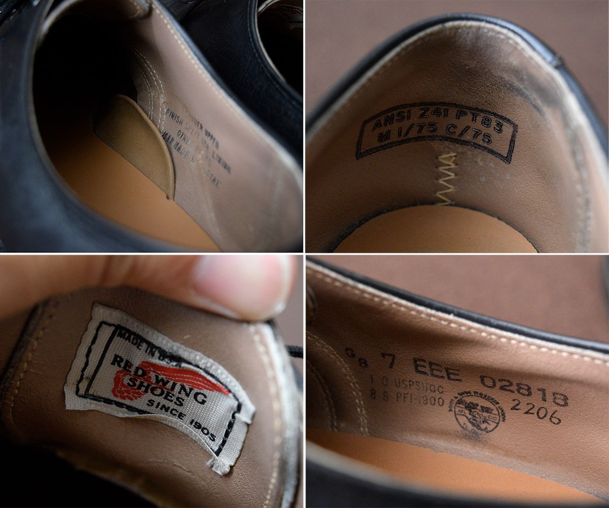 廃版品 1988年製 レッドウイング RED WING 2206 ポストマン USPS 7EEE