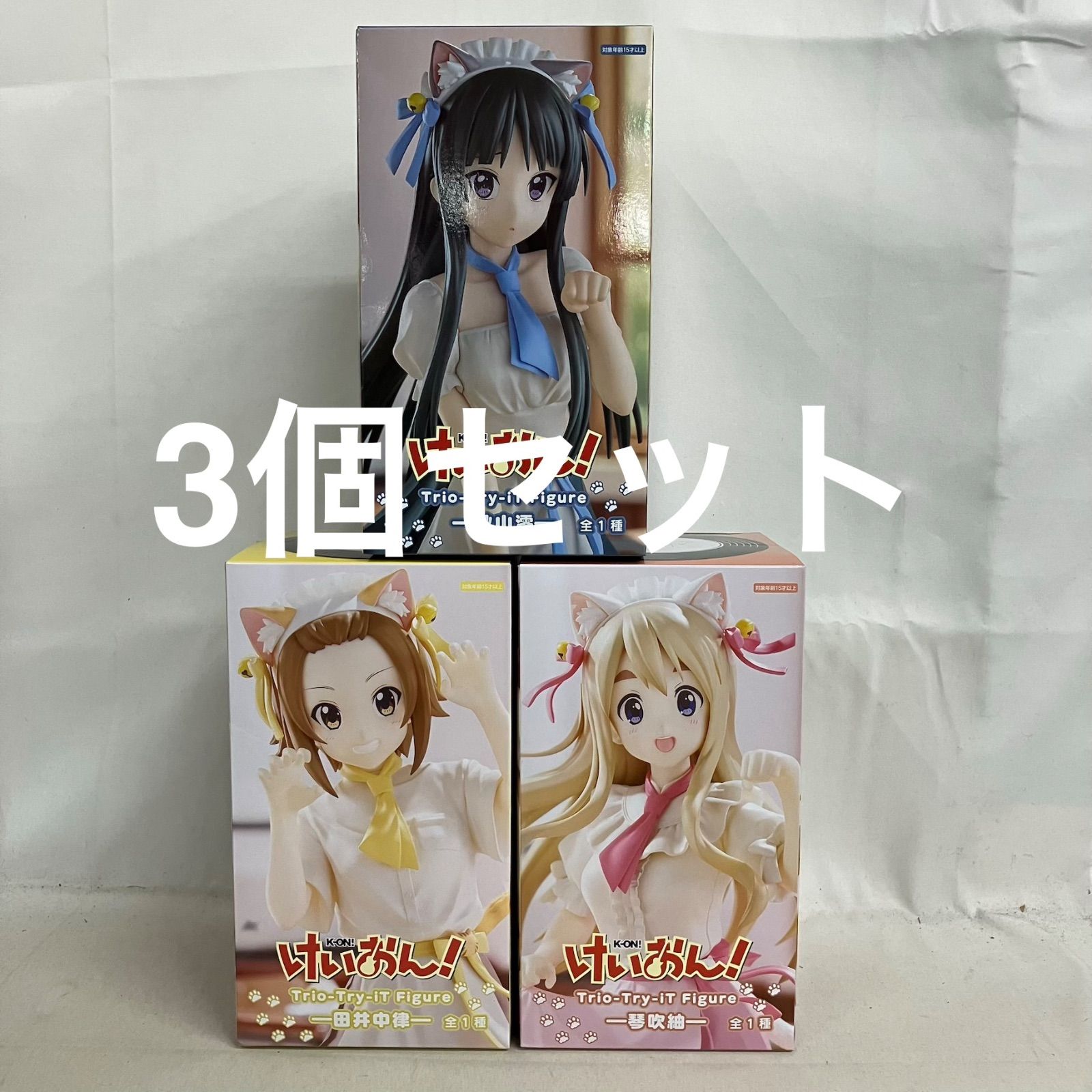 未開封 けいおん Trio-Try-iT Figure 田井中律 秋山澪 琴吹紬