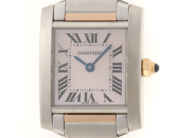CARTIER カルティエ ウォッチ タンクフランセーズ SM 時計 W51027Q4 腕時計 ステンレススチール ピンク クオーツ レディース【中古】437