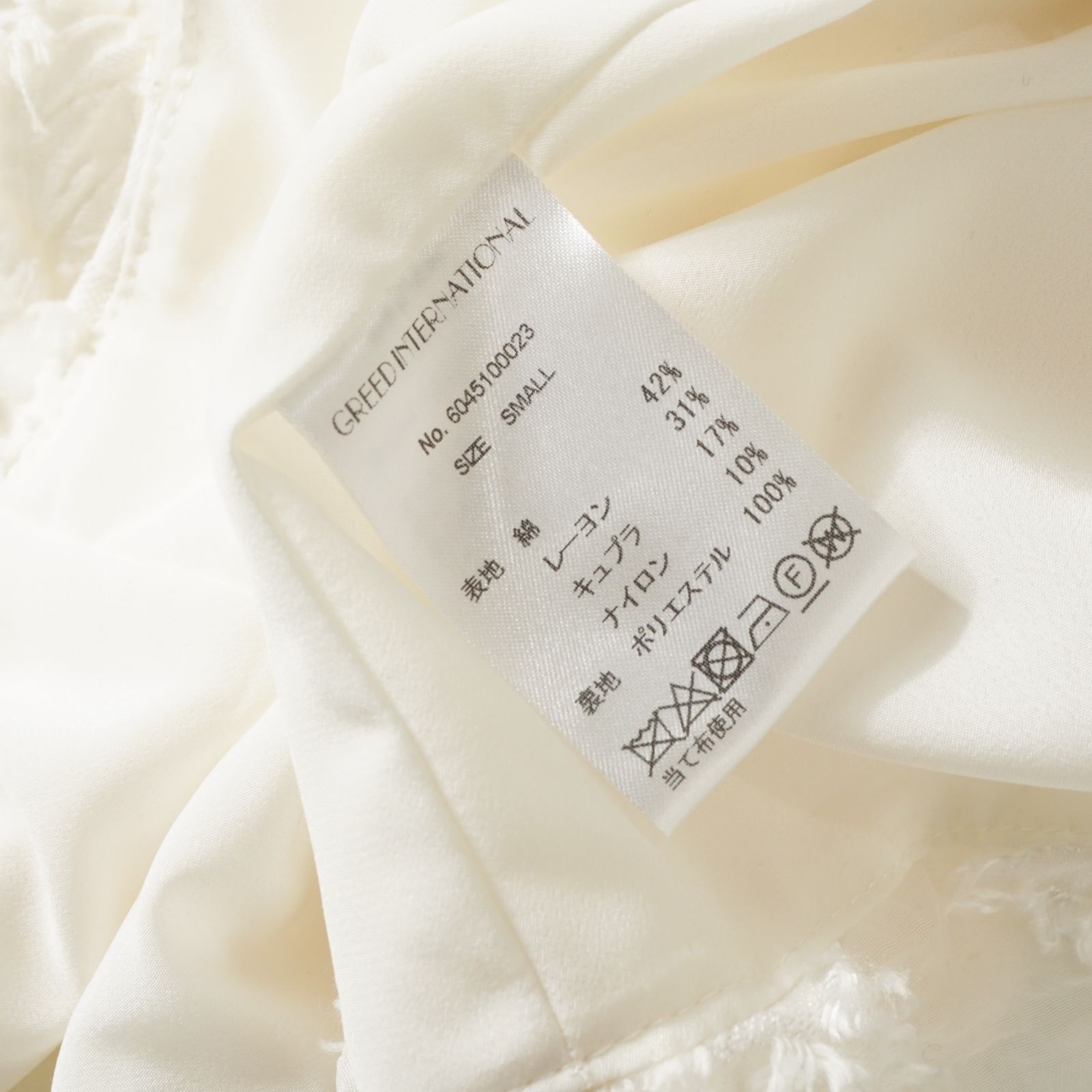 GREED グリード FLOWER SHEER JACQUARD Mock neck フラワー シアー 