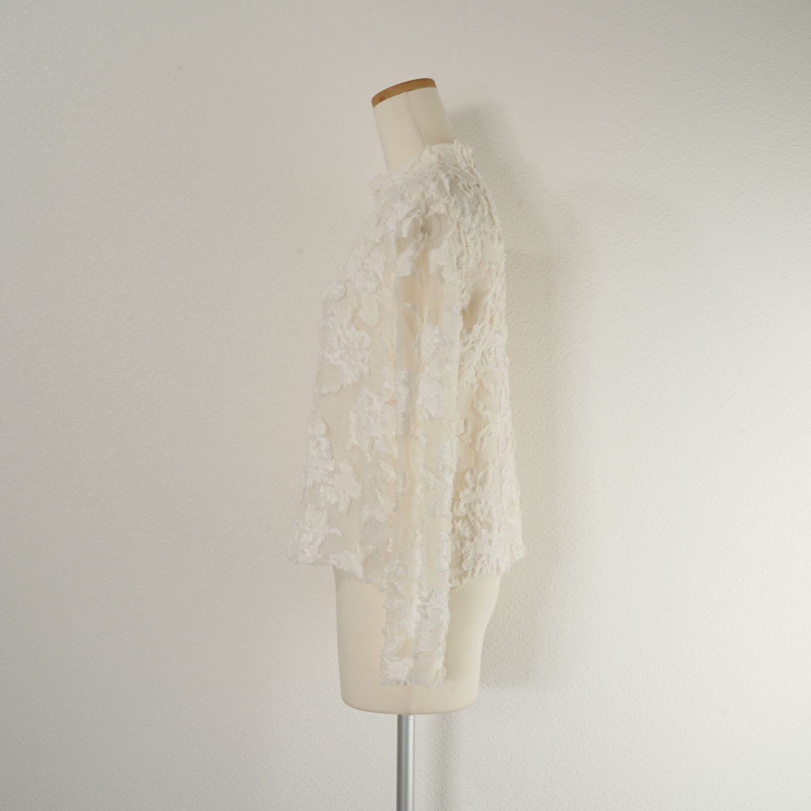GREED グリード FLOWER SHEER JACQUARD Mock neck フラワー シアー 