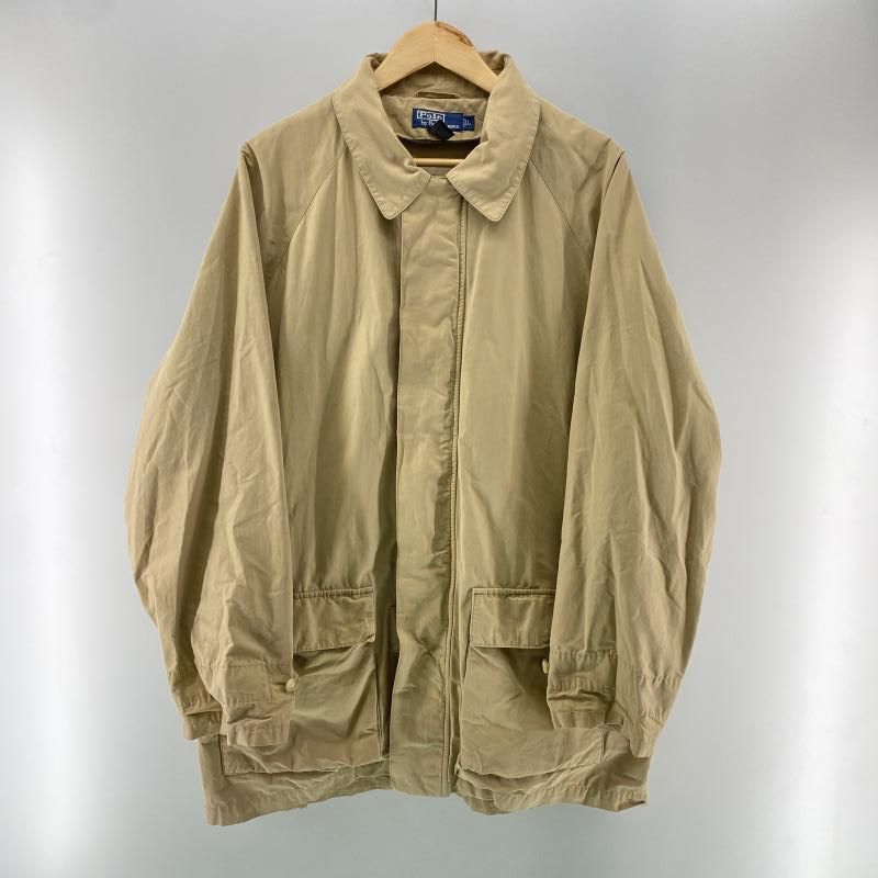 【中古】RALPH LAUREN 90～00s ラグラン ハーフコート ベージュ サイズL △ライナー欠品　ラルフローレン[24]