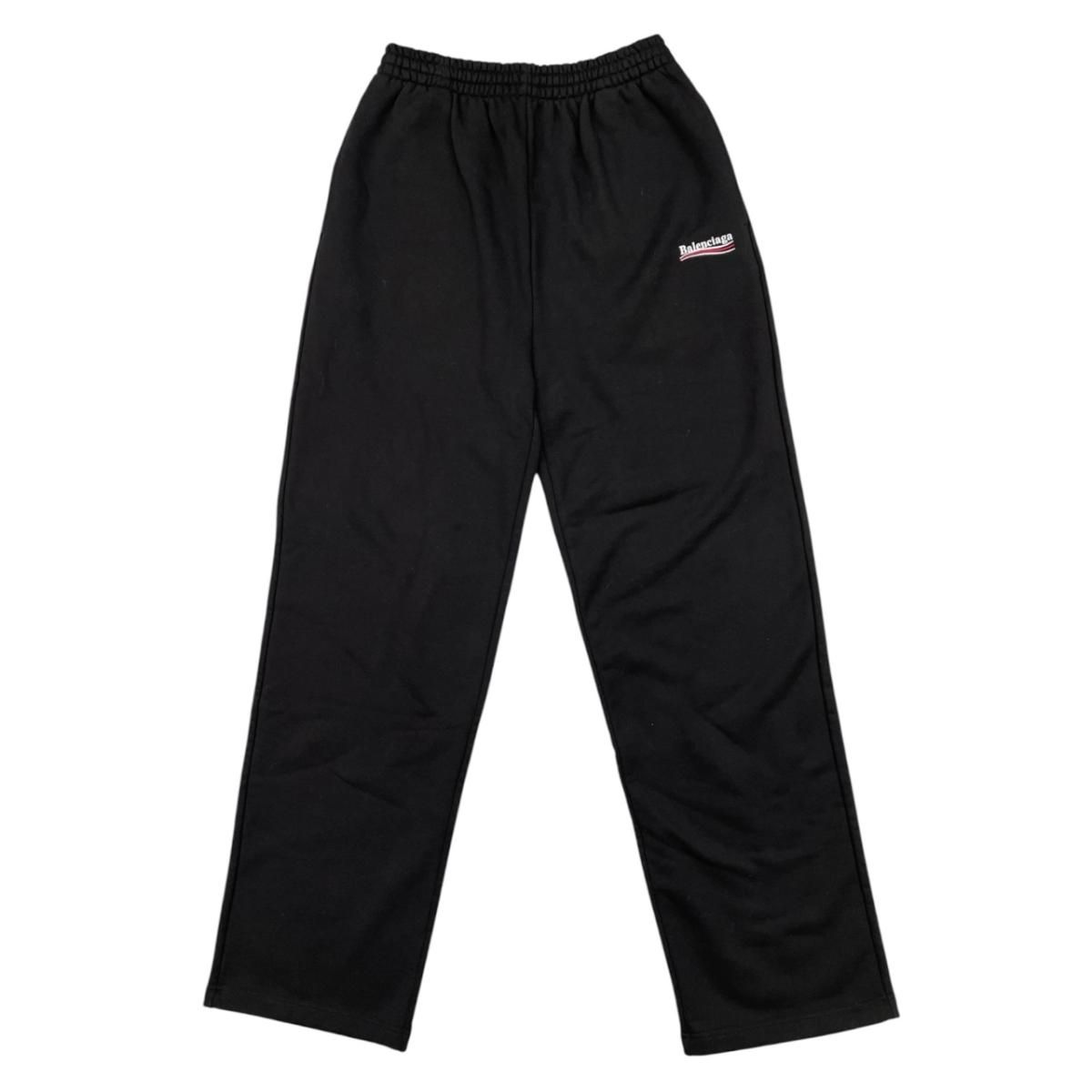 ☆バレンシアガ スウェットパンツ エンブロイダリー ジョギングパンツ 674594 XXSサイズ コットン ロゴ ブラック BALENCIAGA