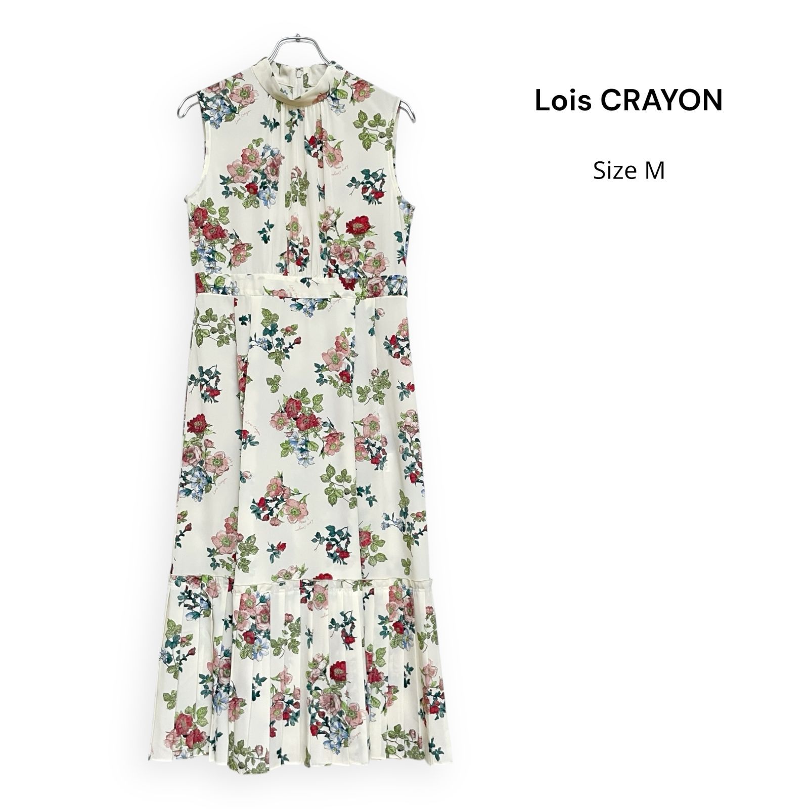 Lois CRAYON ロイスクレヨン アネモネ ロング プリーツ フレア ワンピース SizeM 7,700円