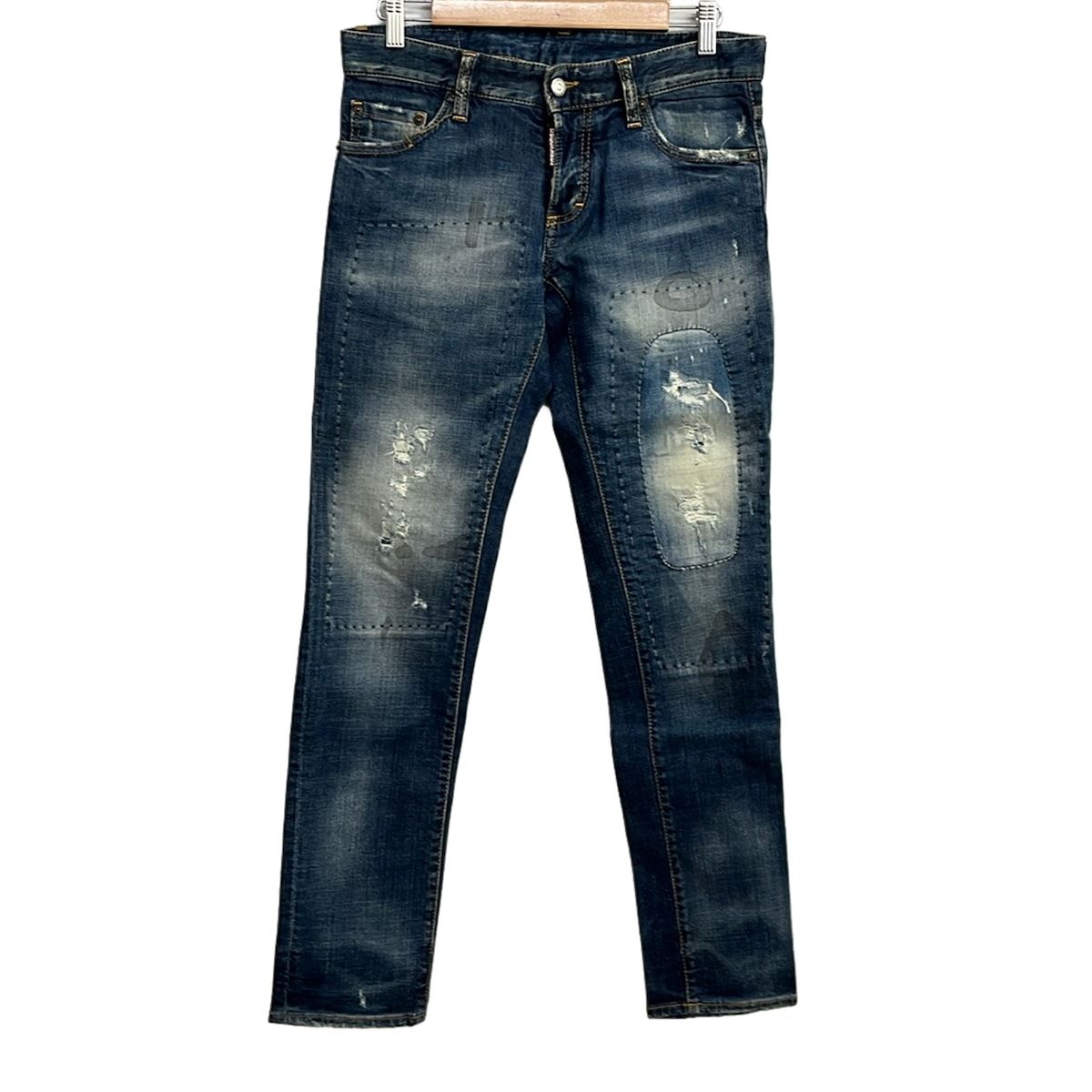メンズ DSQUARED2 デニムパンツ ダメージ加工 ペイント メンズ サイズ50