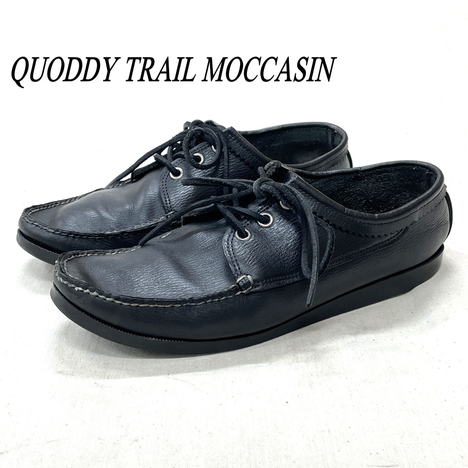 ハ*ダ様 クオッディ トレイル モカシン US9 27中古 QUODDY TRAIL MOCCASIN クオッディトレイル モカシン 26㎝ BLK