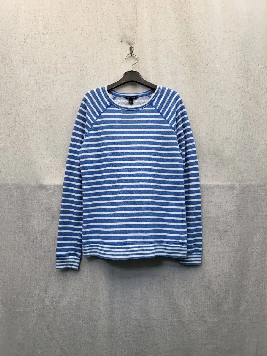 トミーヒルフィガー ブルー ストライプ 長袖 Tシャツ