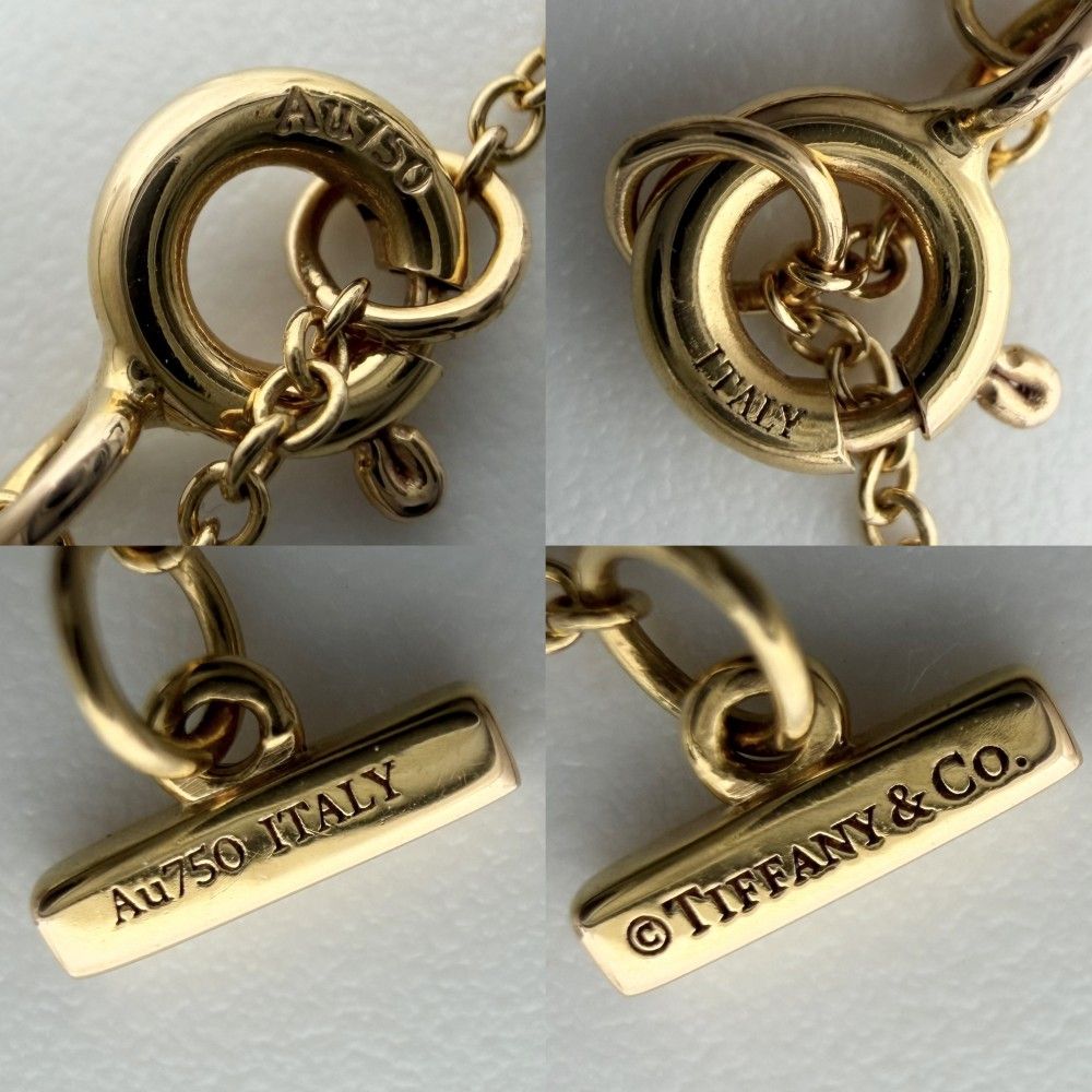 ティファニー ネックレス レディース ティファニー T TWO サークル ペンダント ジュエリー アクセサリー Au750 18金PG TIFFANY&Co. K18ピンクゴールド オニキス ブラック 黒 ゴールド 約3.2g【中古品】