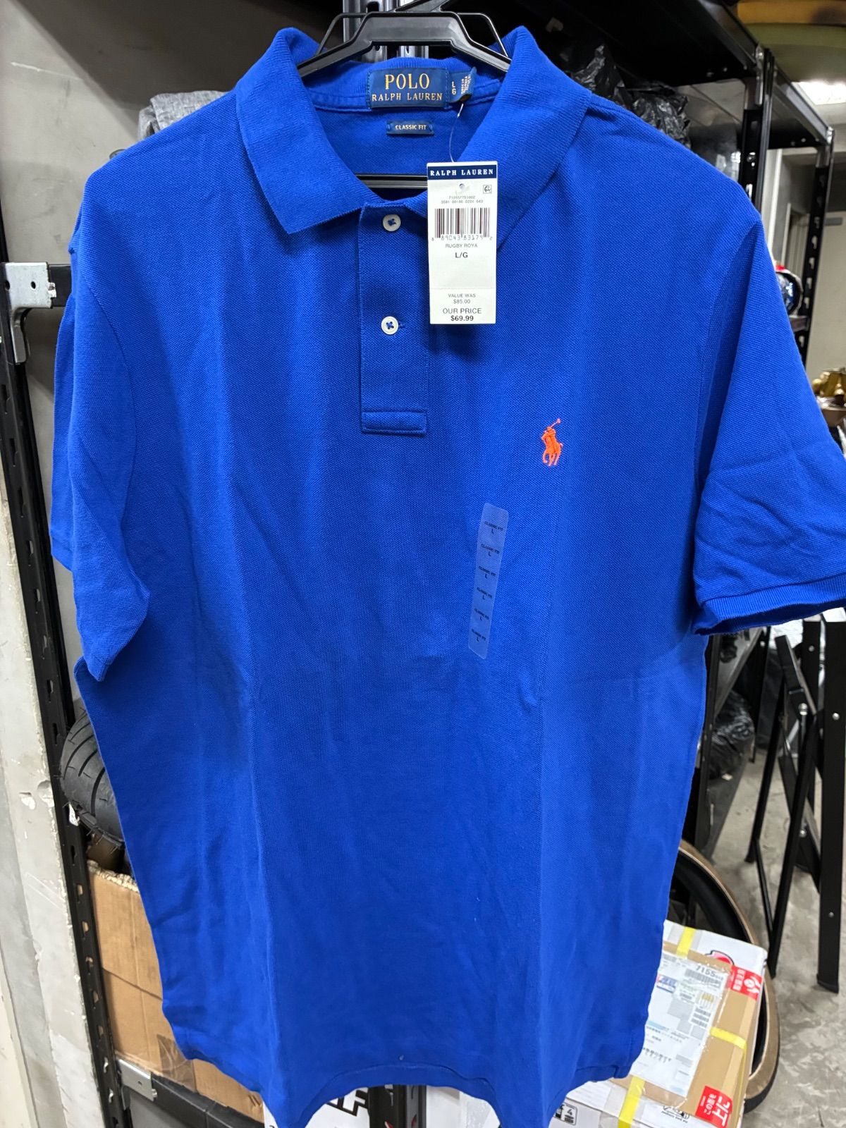 Ralph Lauren新品未使用品のポロシャツロイヤルブルーです‼️