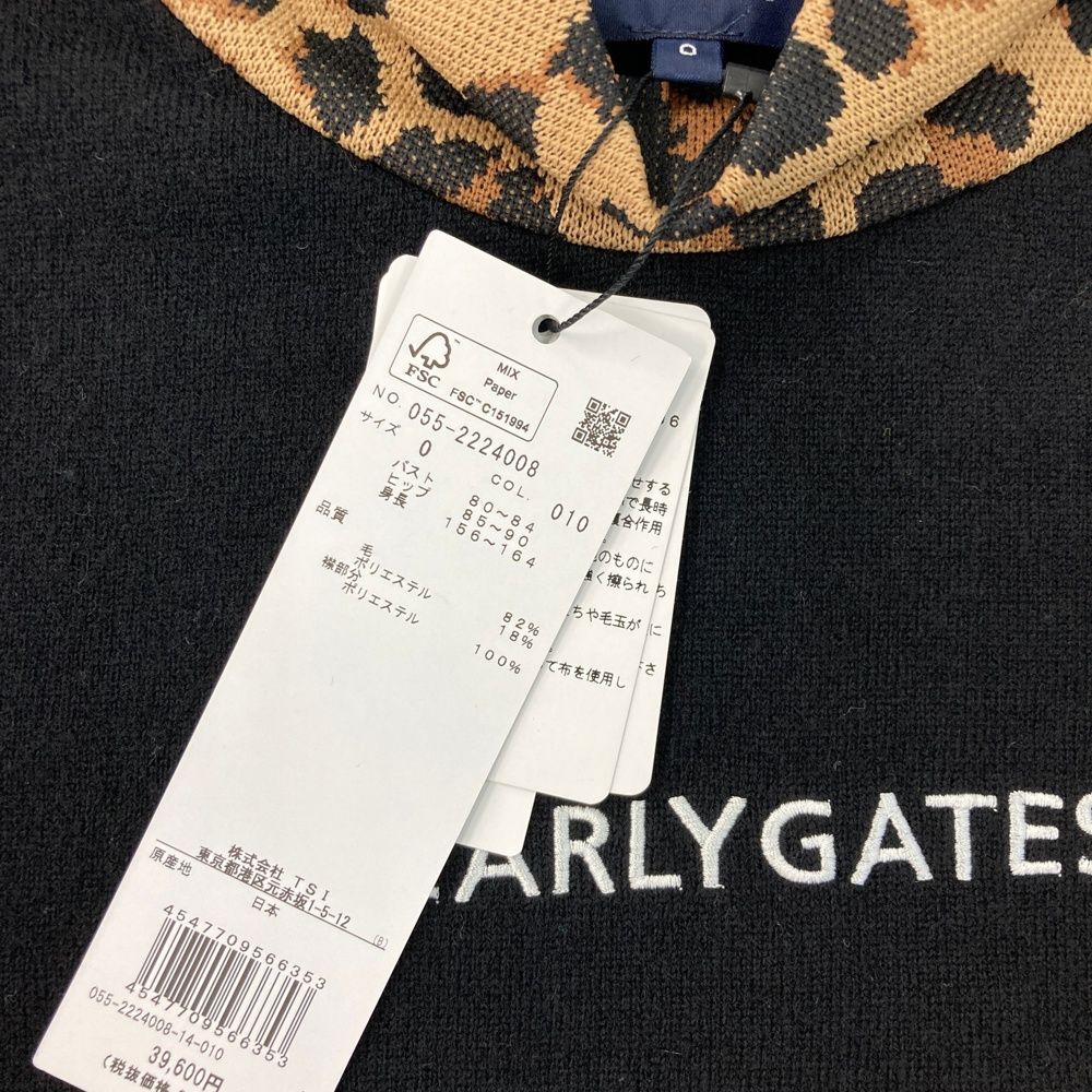 大幅お値下げ！【新品】パーリーゲイツ　ニットワンピース サイズ：0 PEARLY GATES パーリーゲイツ ハイネック 長袖 ニット