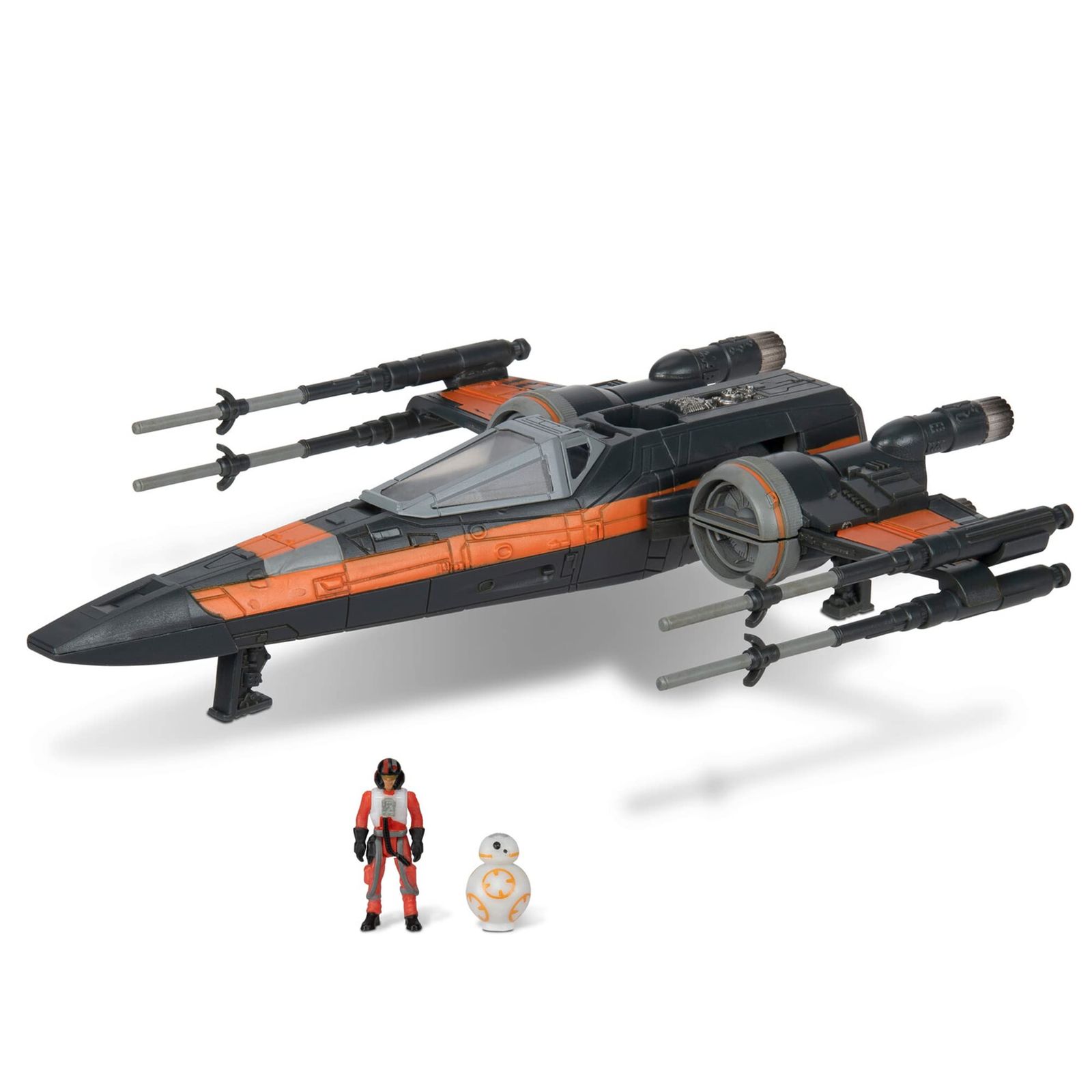 スター・ウォーズ マイクロギャラクシー戦隊 ポー・ダメロンのT-70 Xウィング - 5インチスターファイター級車両 1インチマイクロフィギュアアクセサリー2個付き [Poe Dameron's T-70 Xウィング。]
