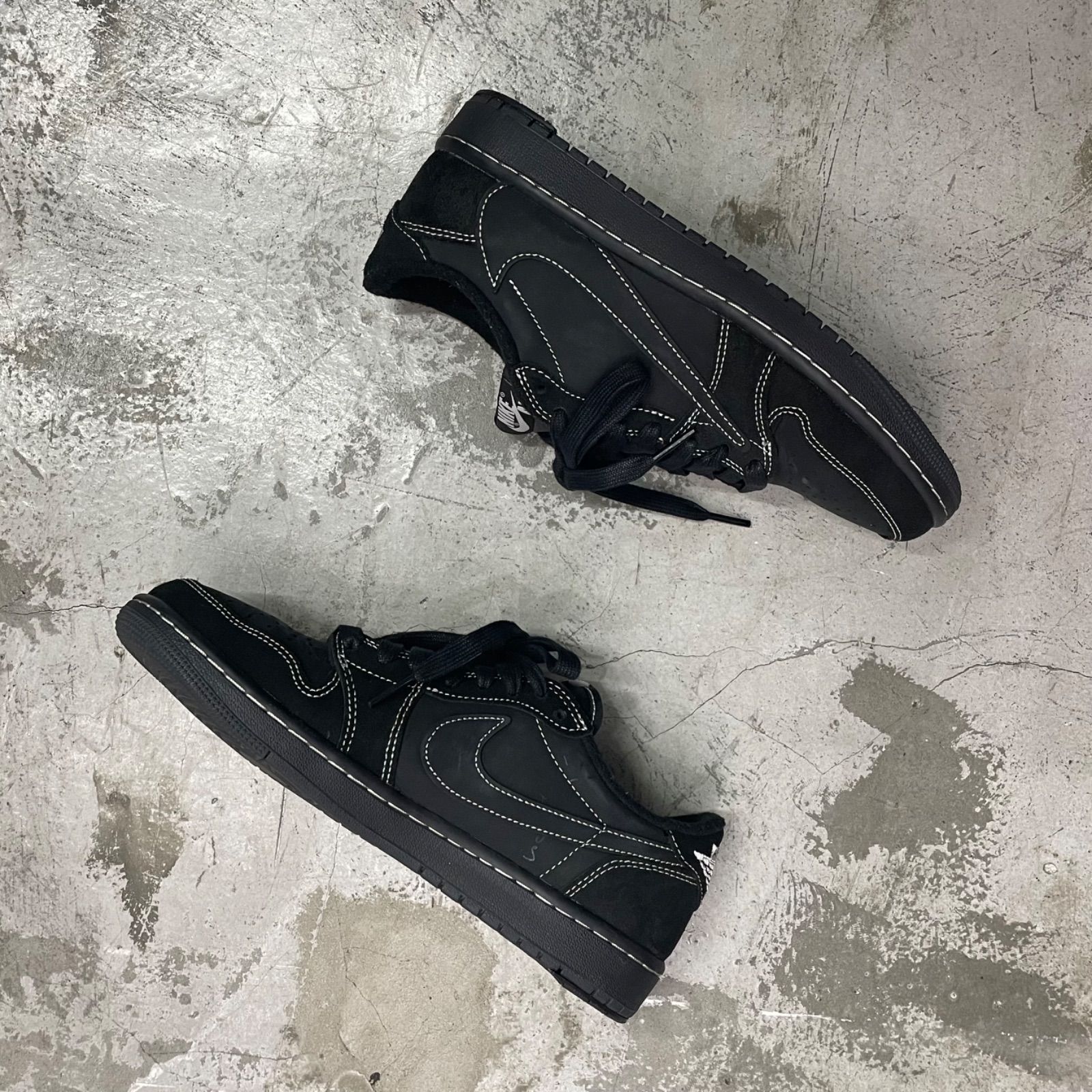 NIKE × TRAVIS SCOTT Air Jordan 1 Low OG SP Black Phantom ブラック 