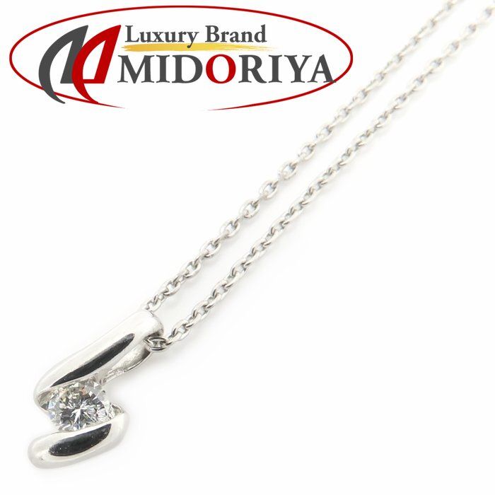 ダイヤモンド ネックレス ダイヤモンド0.10ct Pt1000プラチナxPt850プラチナ レディース/76470【中古】【FJ】