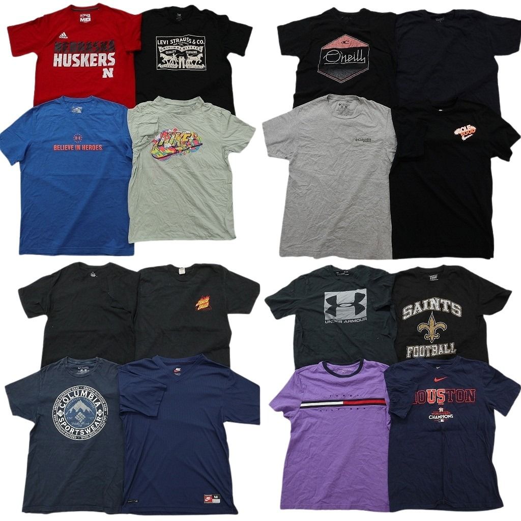古着卸 まとめ売り ブランドMIX Tシャツ 16枚セット ( メンズ M ) コロンビア オールドネイビー リーバイス トミー 中古 古着 NE9116