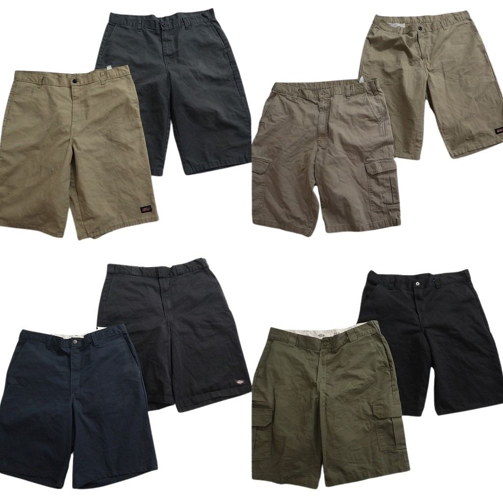 古着卸 まとめ売り ディッキーズ ショートパンツ 8枚セット ( メンズ 38 ) カーゴ カーキ ベージュ ワーク 中古 古着 NE9121