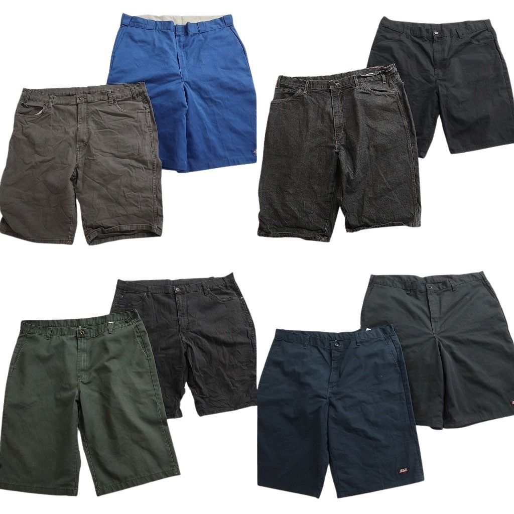 古着卸 まとめ売り ディッキーズ ショートパンツ 8枚セット ( メンズ 42 ) デニム グレー ブラック ネイビー 中古 古着 NE9124