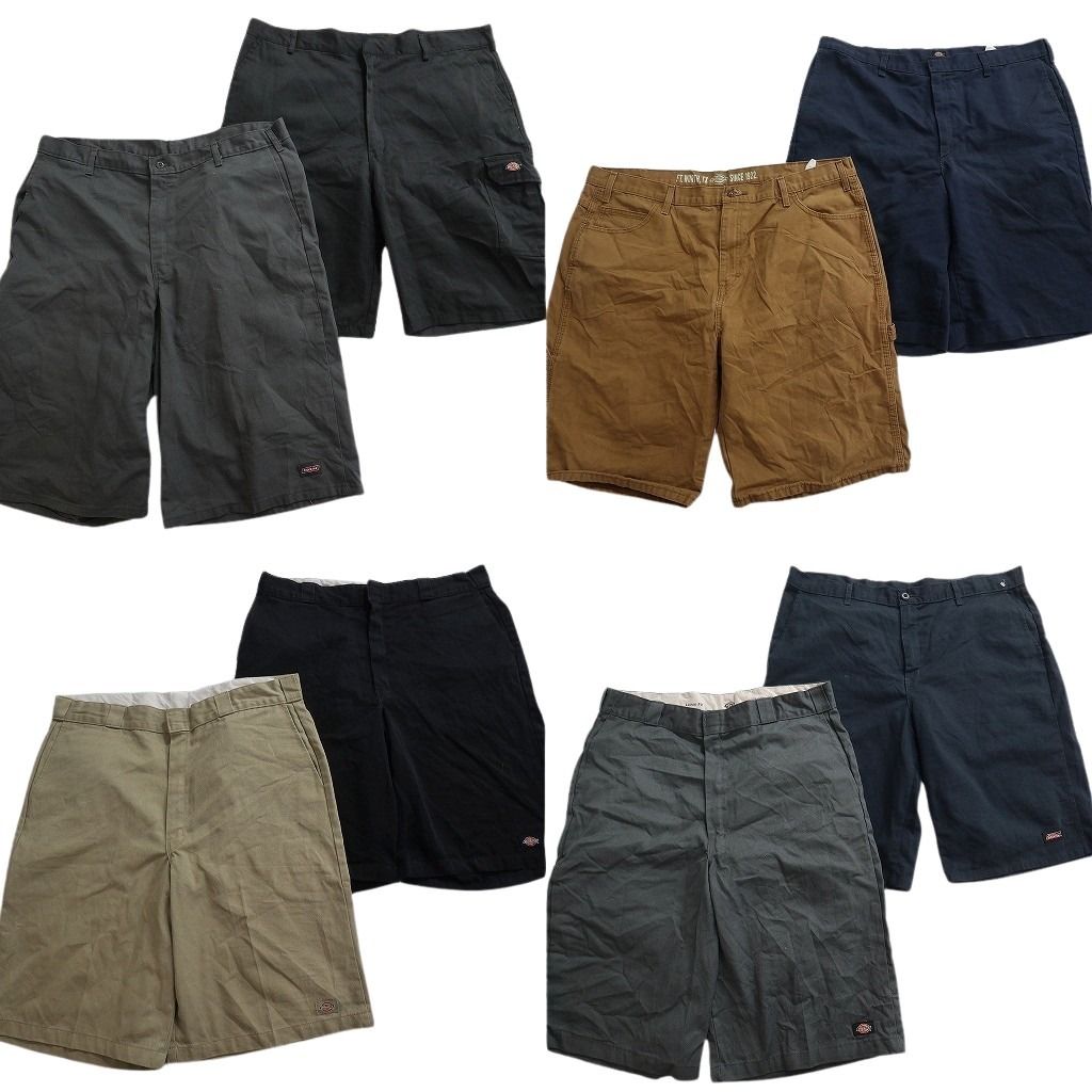 古着卸 まとめ売り ディッキーズ ショートパンツ 8枚セット ( メンズ 40 ) カーゴ ペインター ワーク ネイビー 中古 古着 NE9127