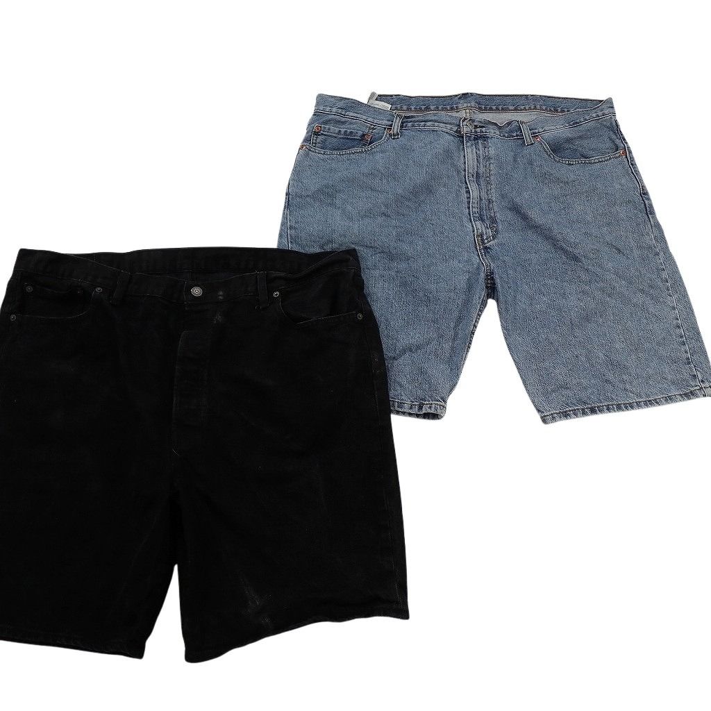 古着卸 まとめ売り リーバイス デニム ショートパンツ 7枚セット ( メンズ 44/42 ) 505 501 550 569 ブラック 中古 古着 NE9148