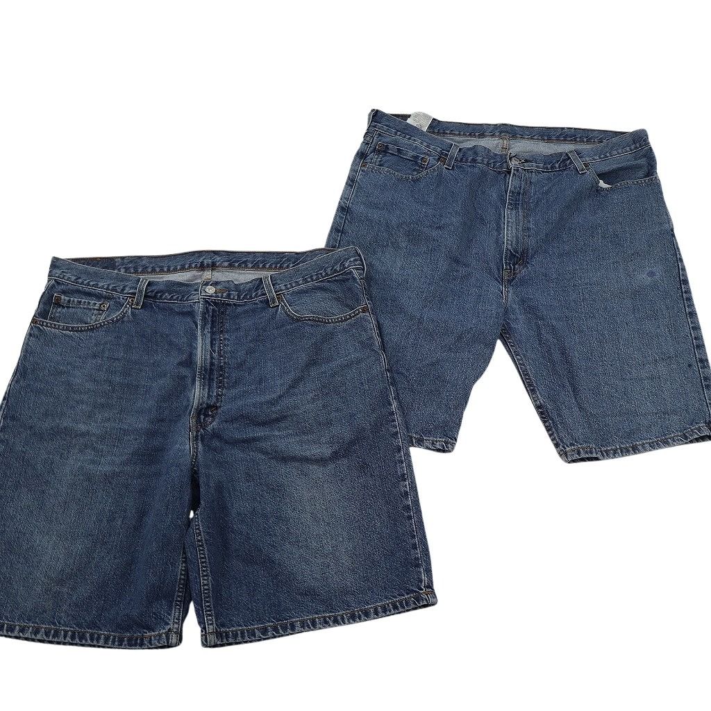 古着卸 まとめ売り リーバイス デニム ショートパンツ 7枚セット ( メンズ 44/42 ) 505 501 550 569 ブラック 中古 古着 NE9148