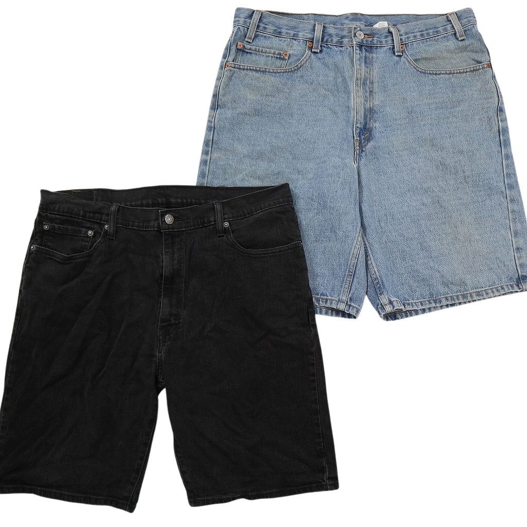 古着卸 まとめ売り リーバイス デニム ショートパンツ 8枚セット ( メンズ 38/36 ) 505 550 501 ブラック ヒゲ 中古 古着 NE9151 古着卸 まとめ売り リーバイス デニム ショートパンツ 8枚セット ( メンズ 38/36 ) 505 550 501 ブラック ヒゲ 中古 古着 NE9151