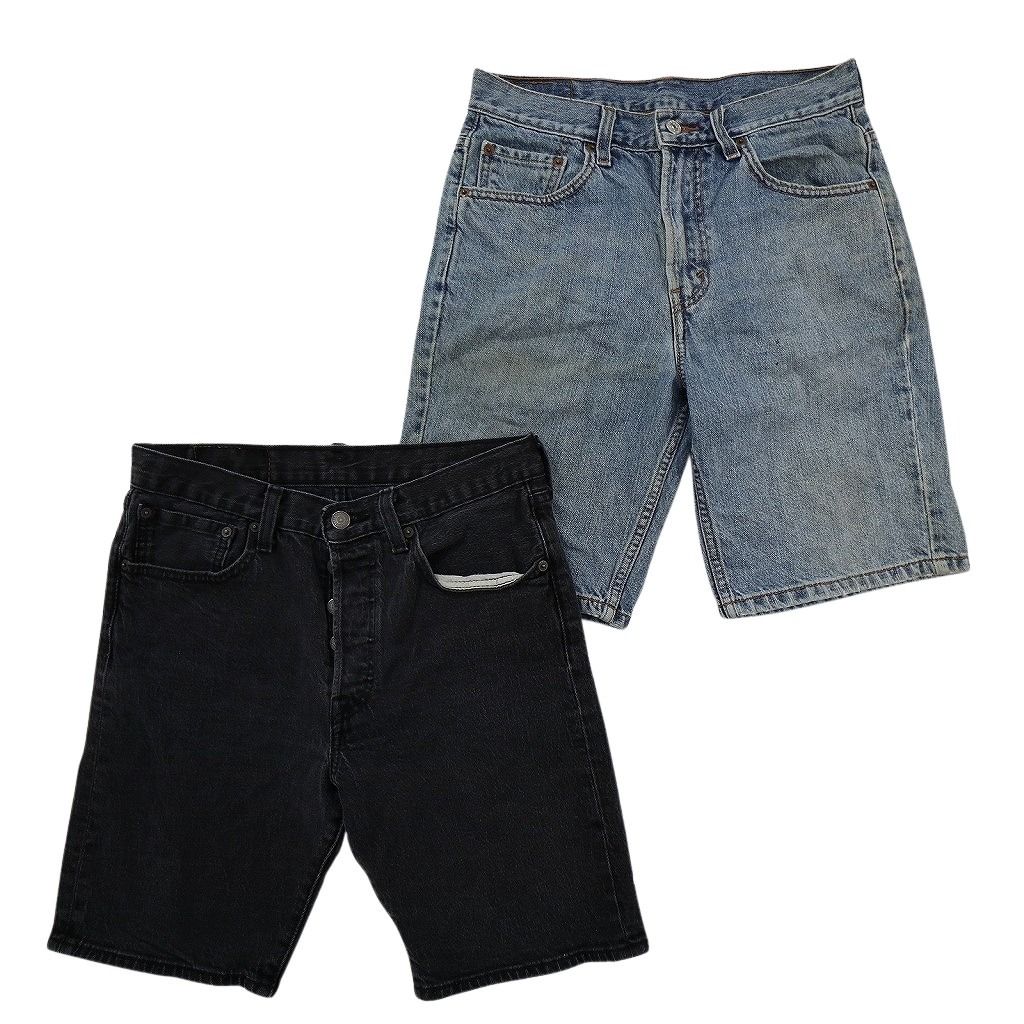 古着卸 まとめ売り リーバイス デニム ショートパンツ 6枚セット ( メンズ 31/30 ) 550 505 501 ブラック ボタンフライ 中古 古着 NE9155 古着卸 まとめ売り リーバイス デニム ショートパンツ 6枚セット ( メンズ 31/30 ) 550 505 501 ブラック ボタンフライ 中古 古着 NE9155