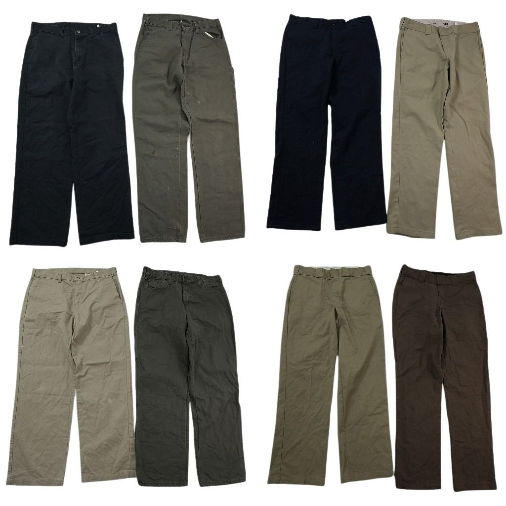 古着卸 まとめ売り ディッキーズ パンツ MIX 8枚セット ( メンズ 32 ) ハンマーループ ペインティング ストレート チノ 中古 古着 NE9172
