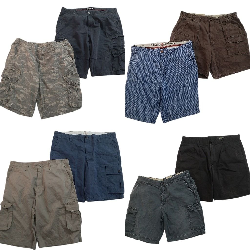 古着卸 まとめ売り ショートパンツ MIX 8枚セット ( メンズ 38 ) 迷彩柄 カーゴ ワーク チェック 中古 古着 NE9190 7,154円